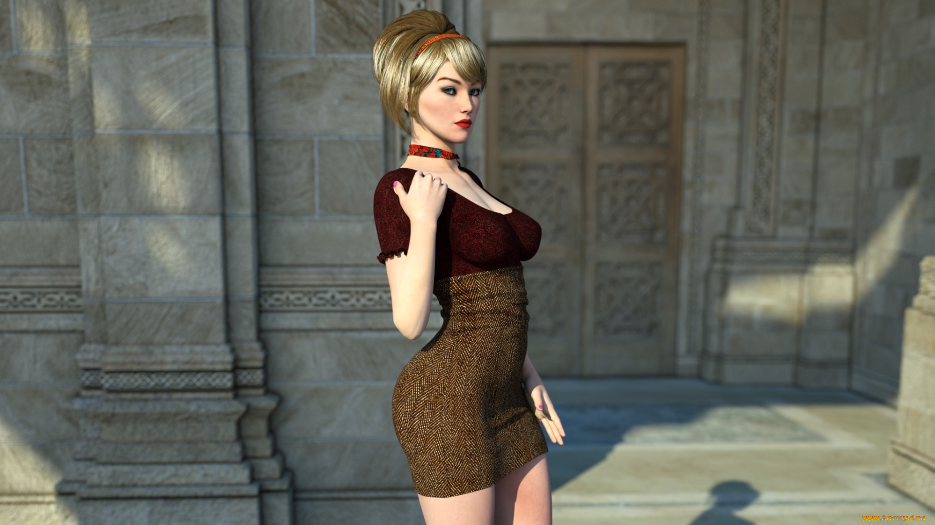 3д, графика, люди, , people, взгляд, фон, девушка