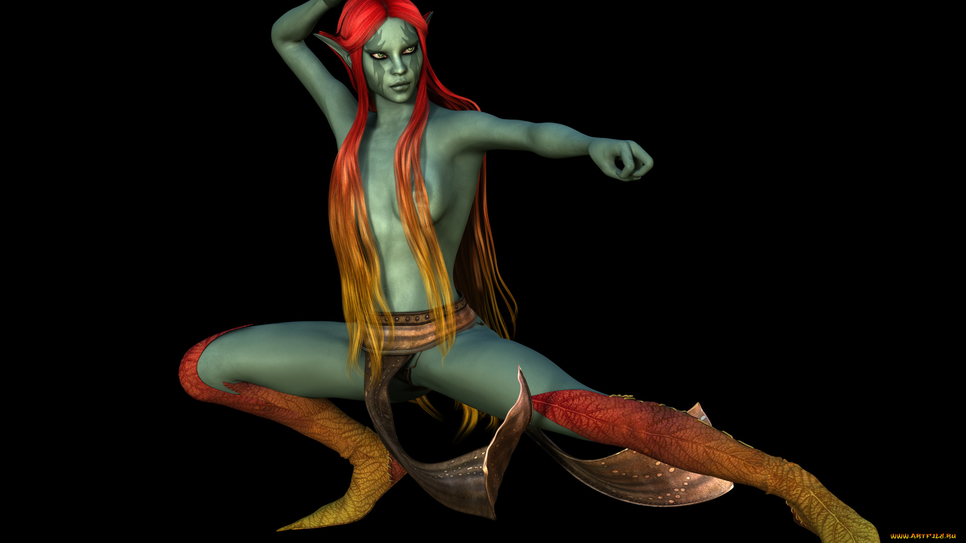 3д, графика, существа, , creatures, халк, взгляд, фон, поза