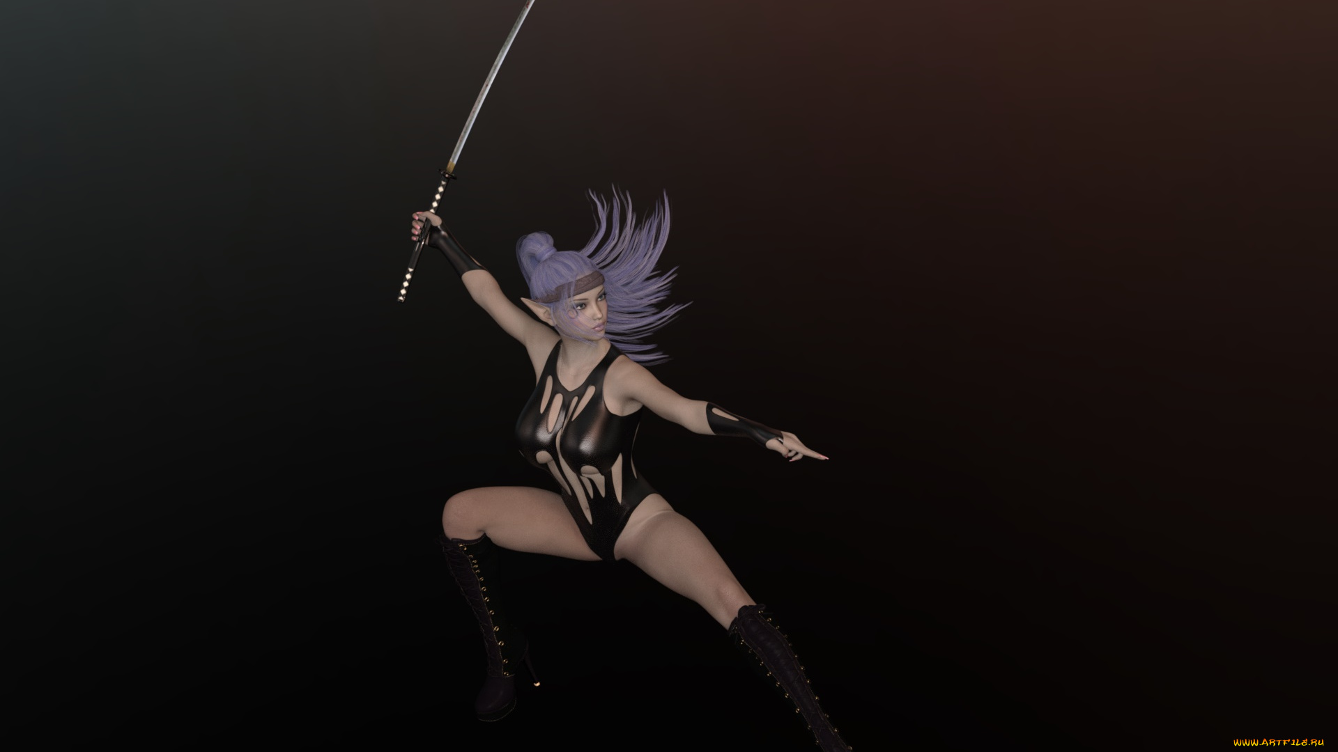 3д, графика, эльфы, , elves, фон, эльфийка, взгляд