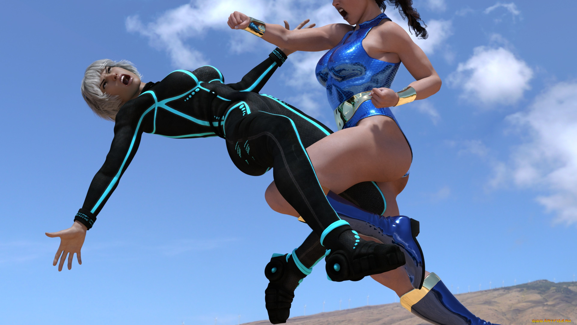 3д, графика, фантазия, , fantasy, фон, взгляд, девушка