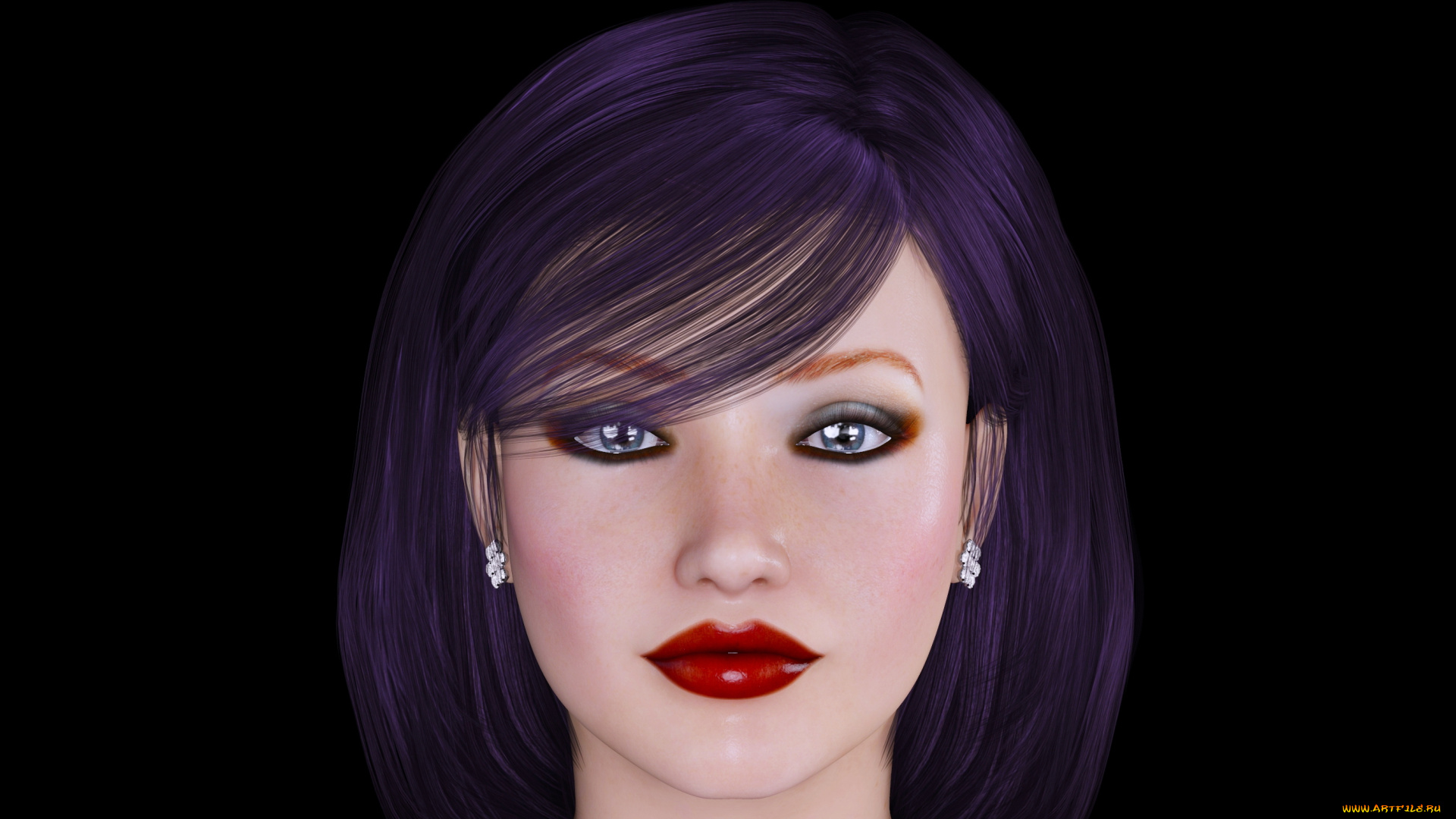 3д, графика, портрет, , portraits, фон, взгляд, девушка