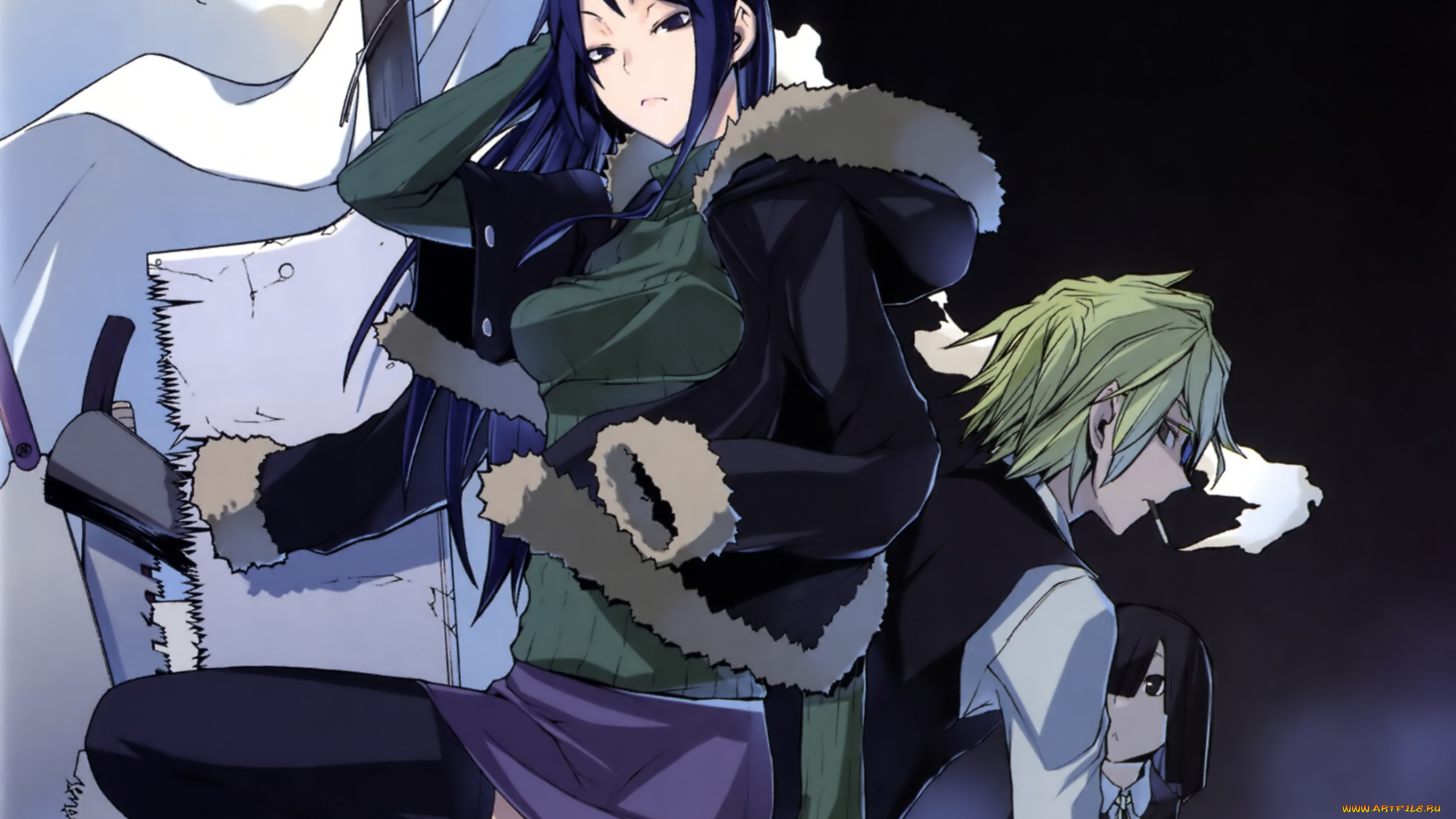 аниме, durarara, двое