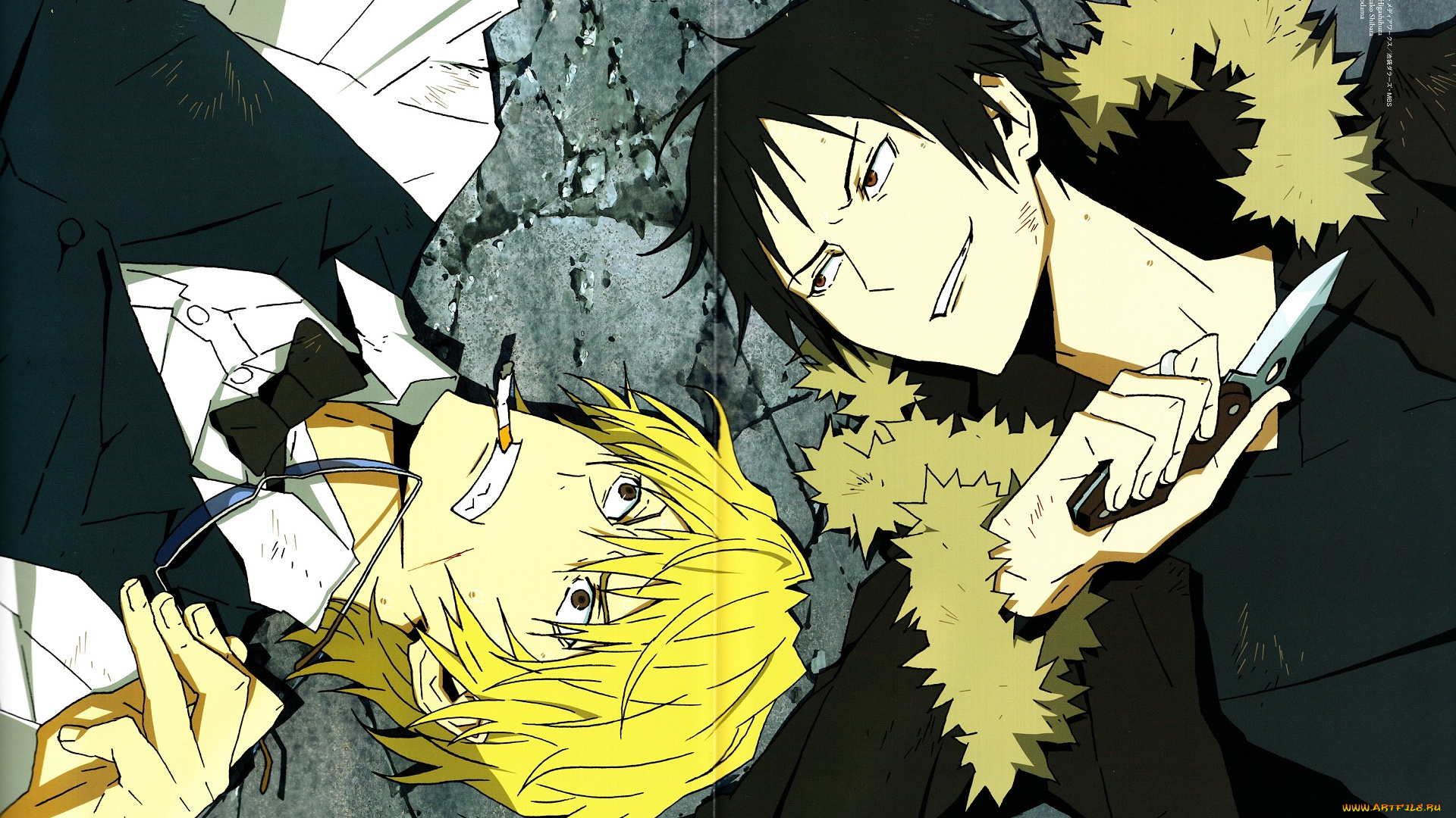 аниме, durarara, парни