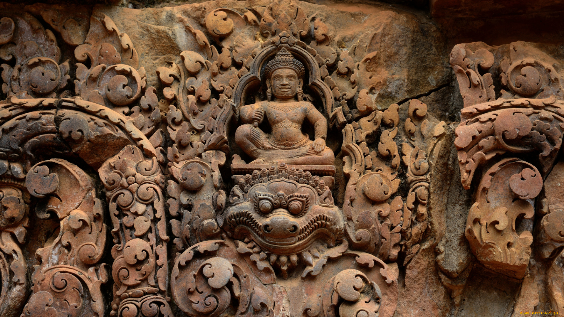 разное, рельефы, , статуи, , музейные, экспонаты, камбоджа, бантеайсрей