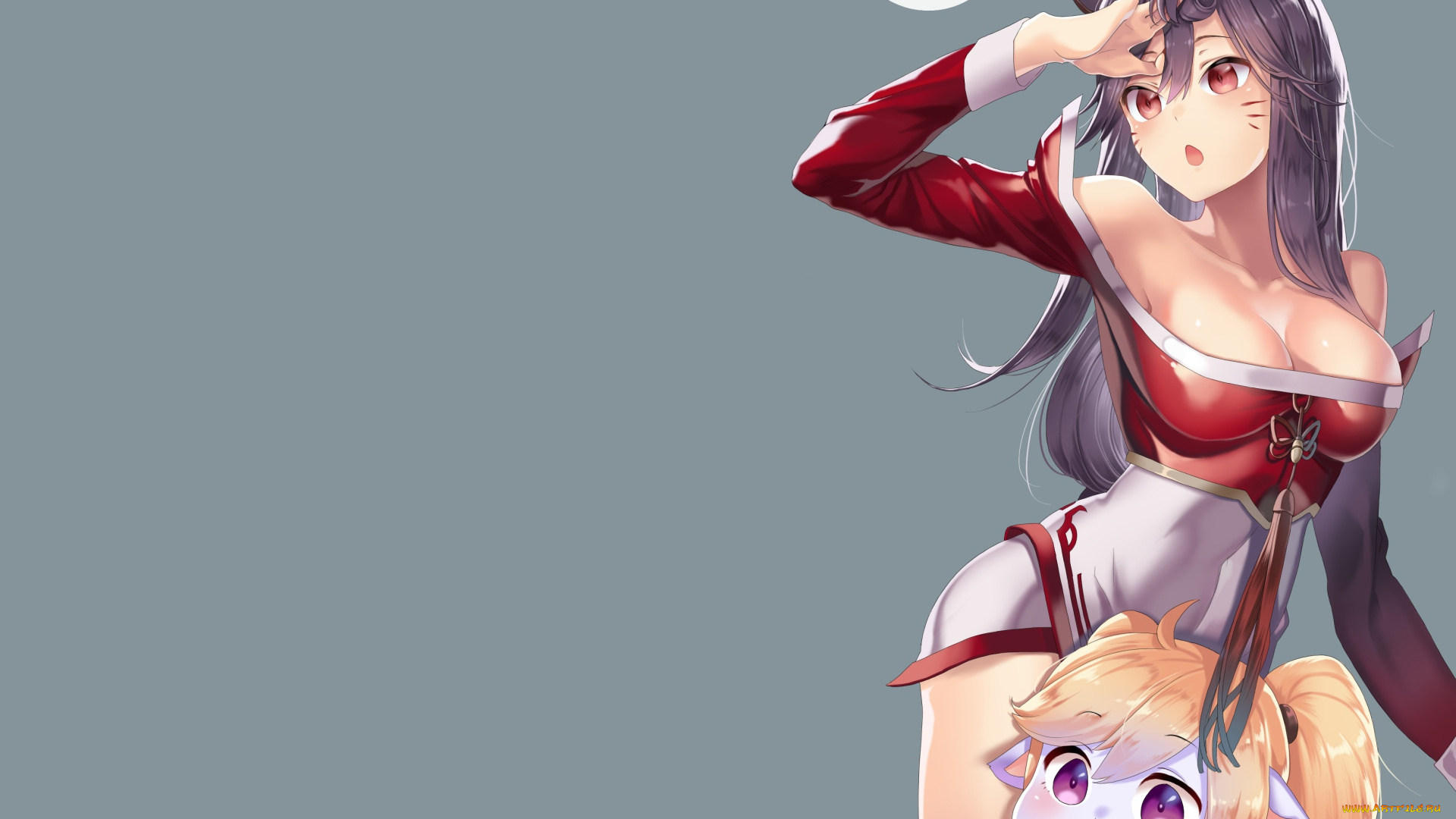 видео, игры, league, of, legends, девушка, ahri, poppy