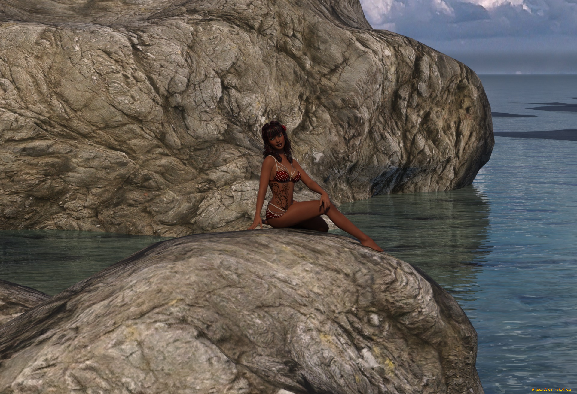 3д, графика, люди, , people, девушка, взгляд, фон