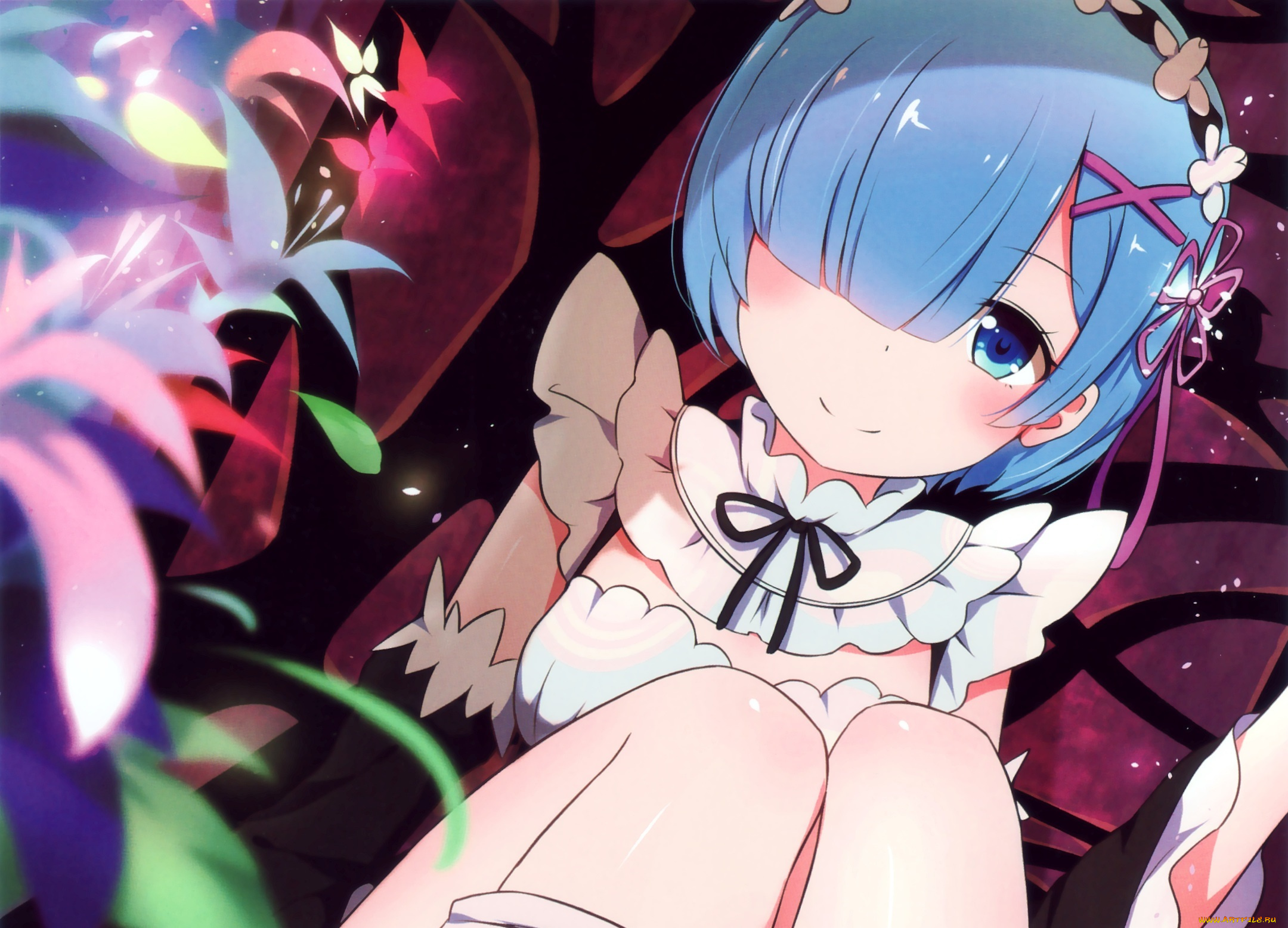 аниме, re, , zero, kara, hajimeru, isekai, seikatsu, рем