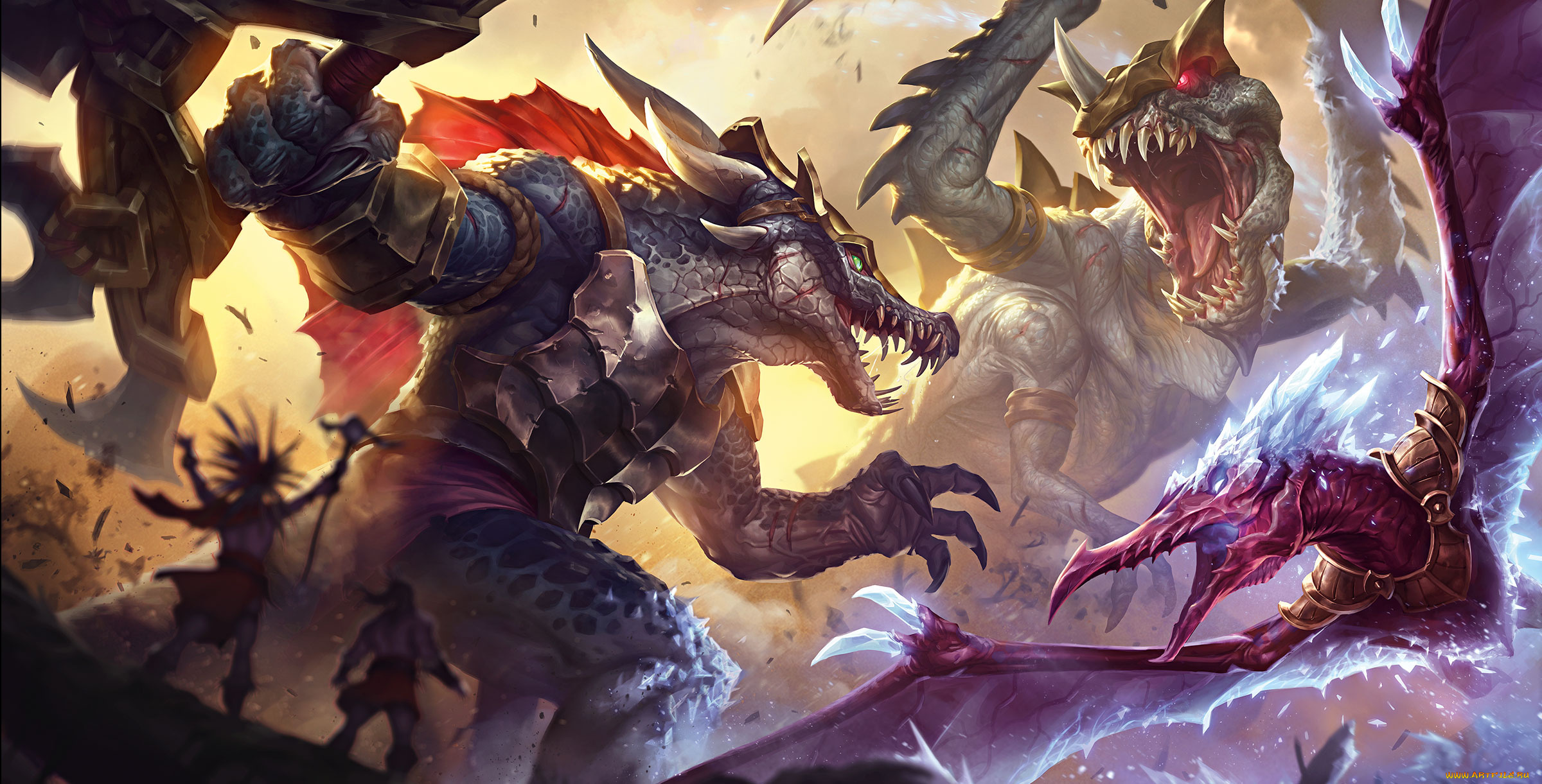 видео, игры, league, of, legends, anivia, cho'gath, , renekton