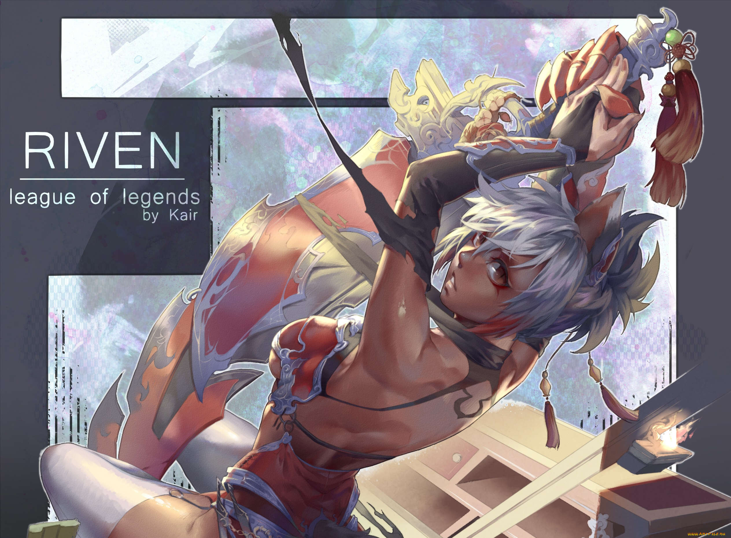 видео, игры, league, of, legends, riven