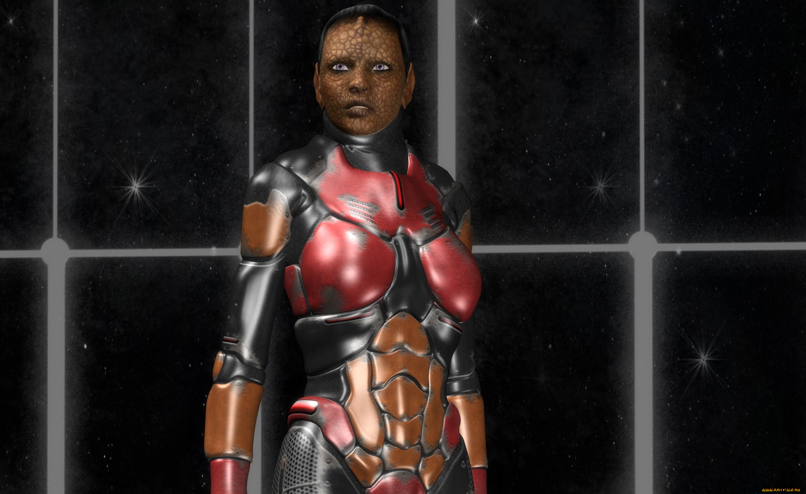 3д, графика, существа, , creatures, девушка, взгляд, фон