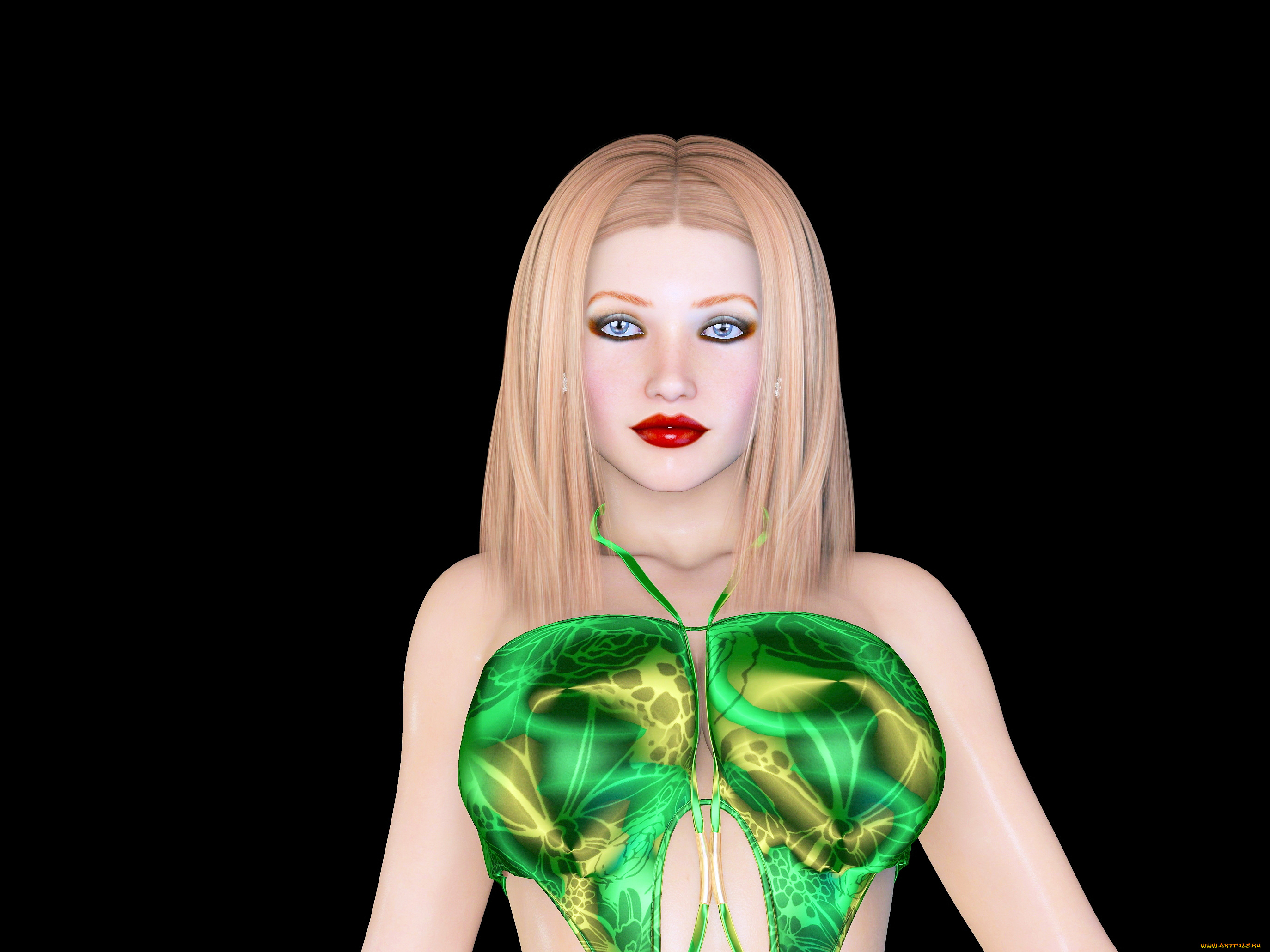3д, графика, люди, , people, блондинка, взгляд, фон, девушка