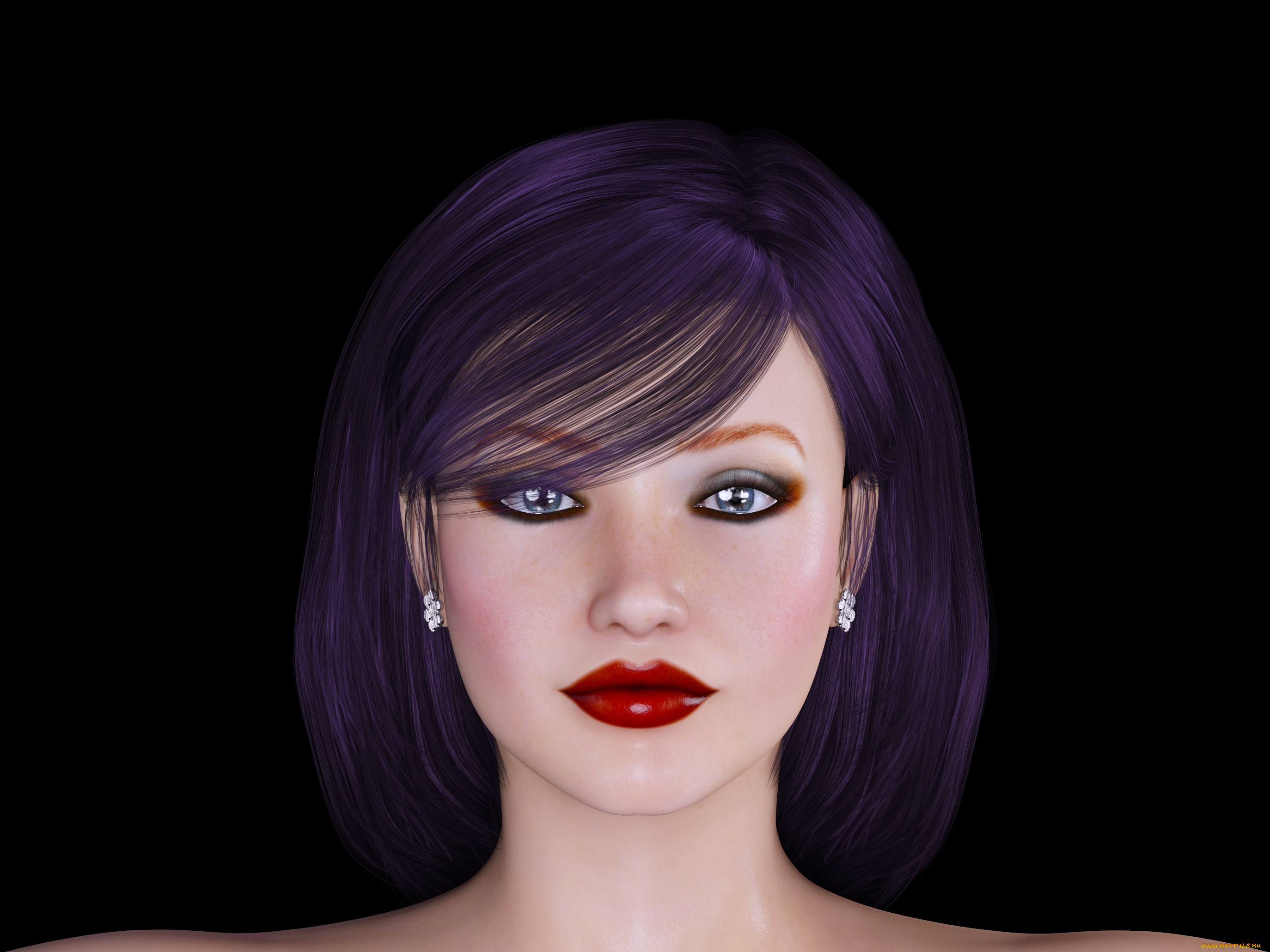 3д, графика, портрет, , portraits, фон, взгляд, девушка