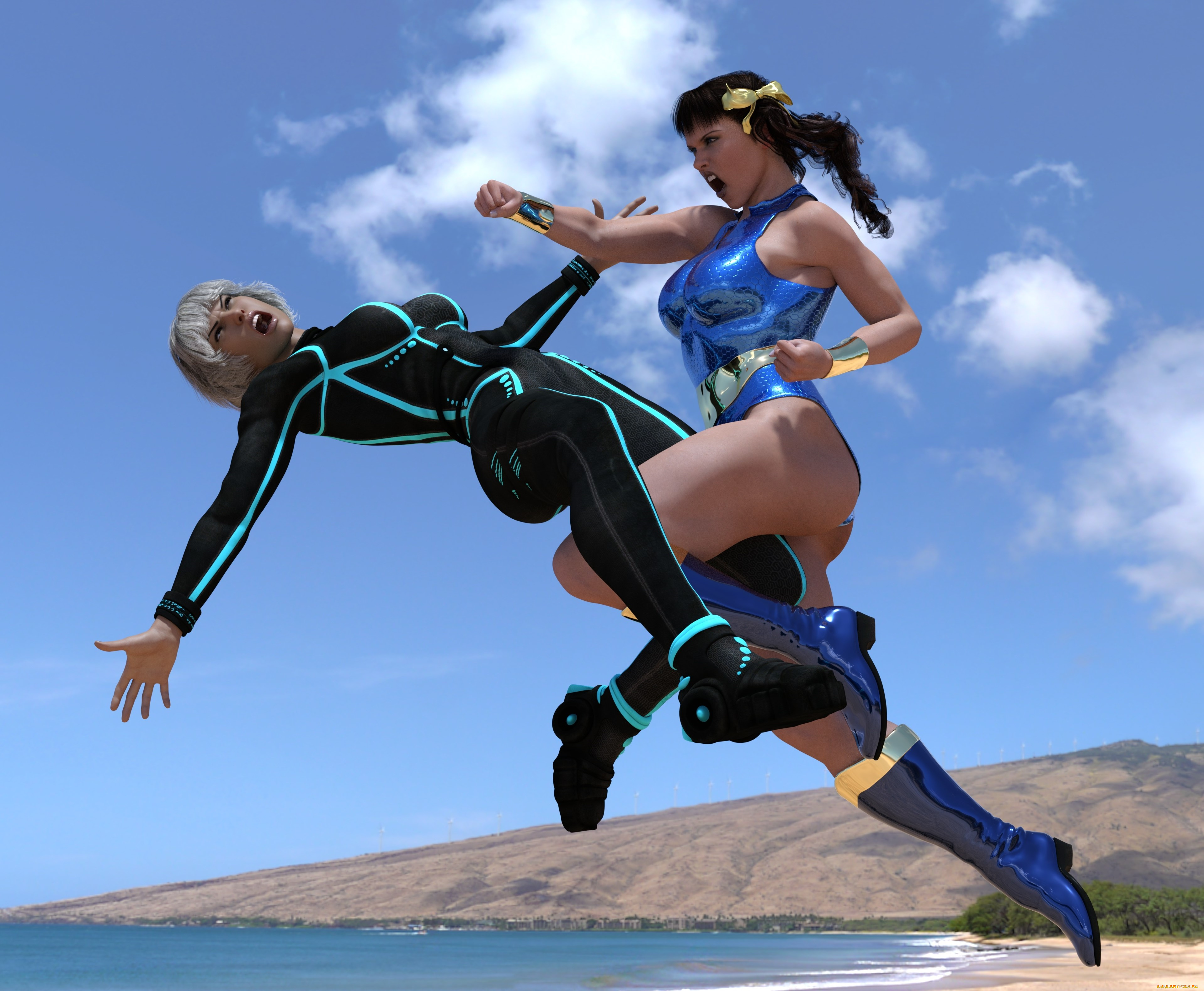 3д, графика, фантазия, , fantasy, фон, взгляд, девушка