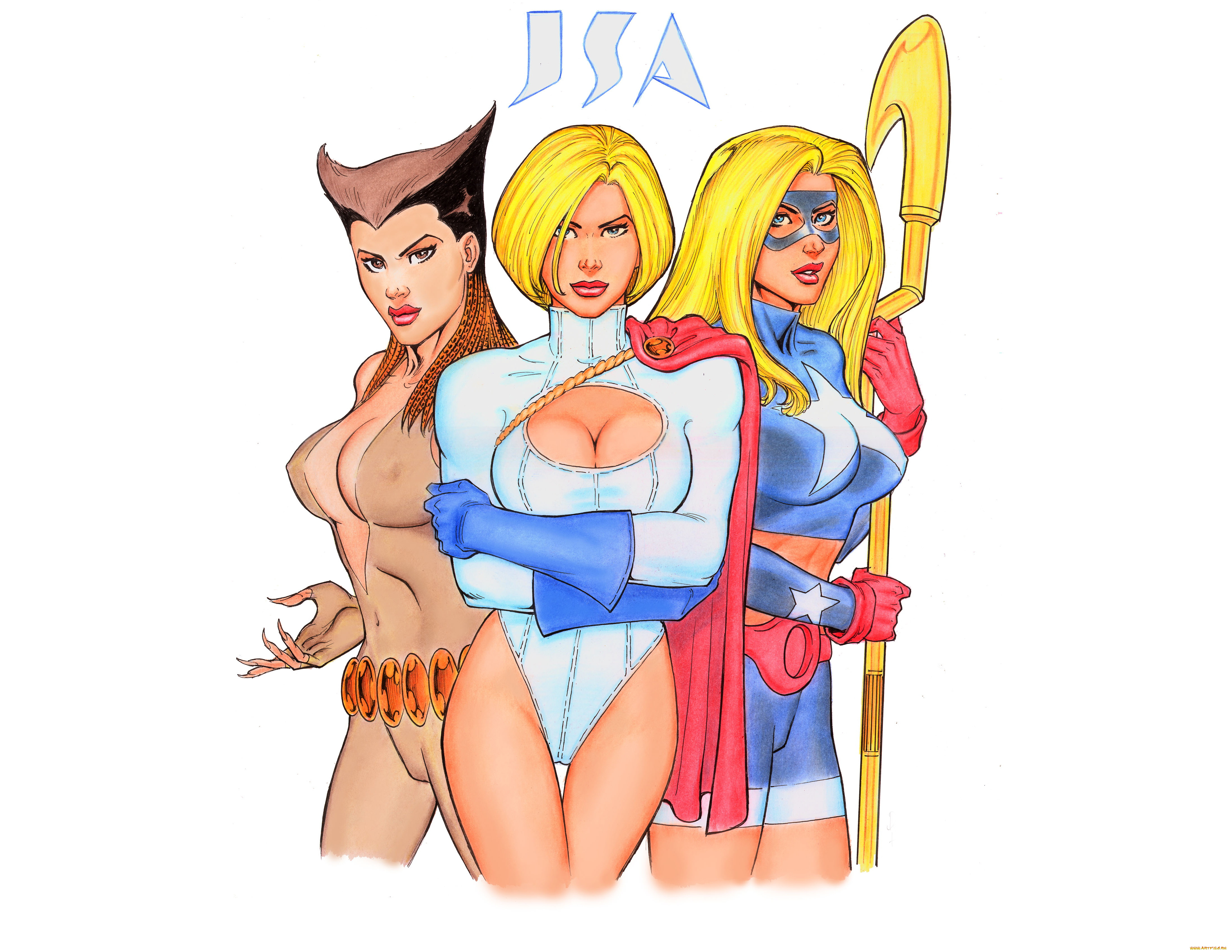 рисованное, комиксы, девушки, фон, взгляд, униформа