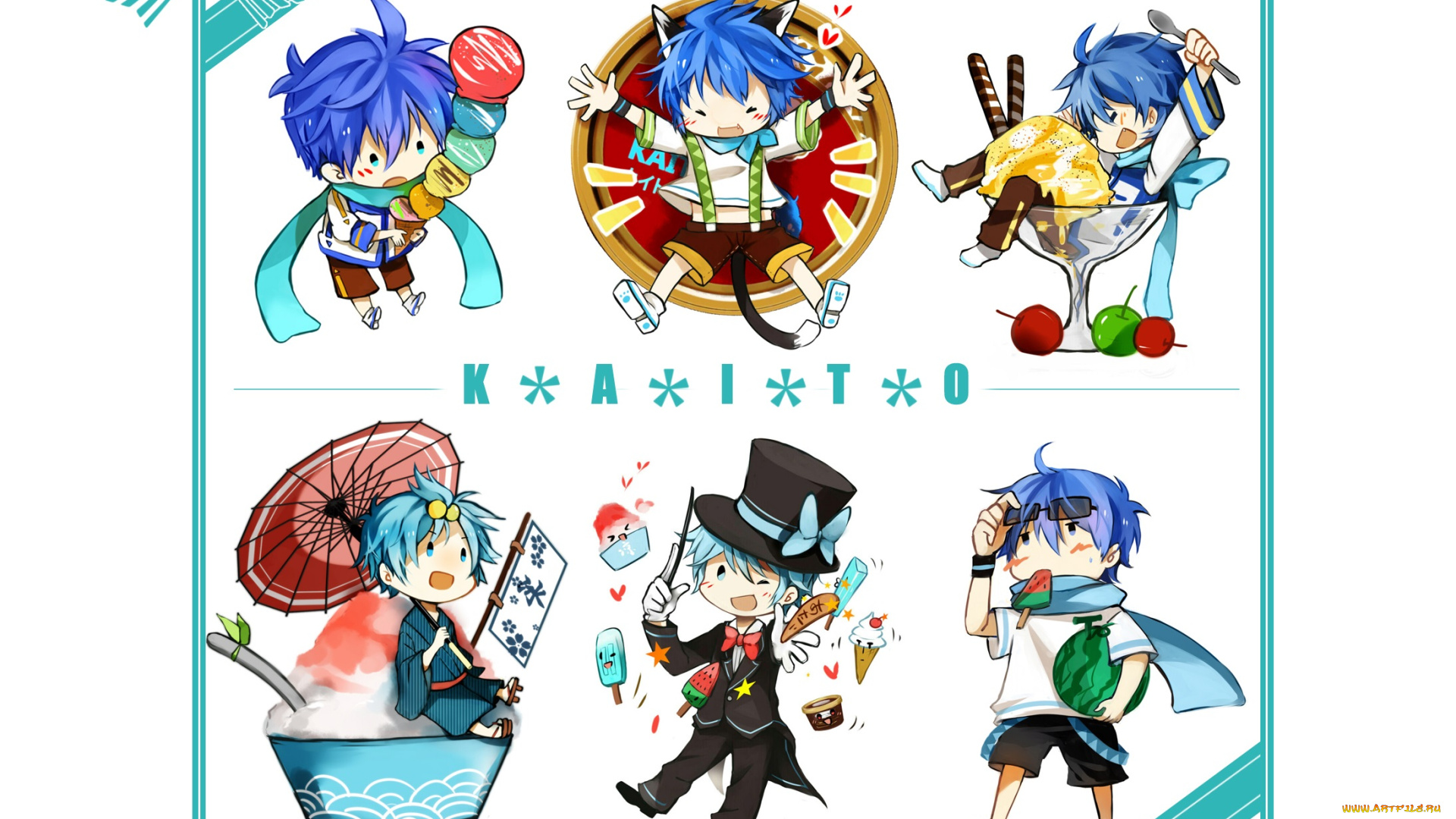 аниме, vocaloid, kaito