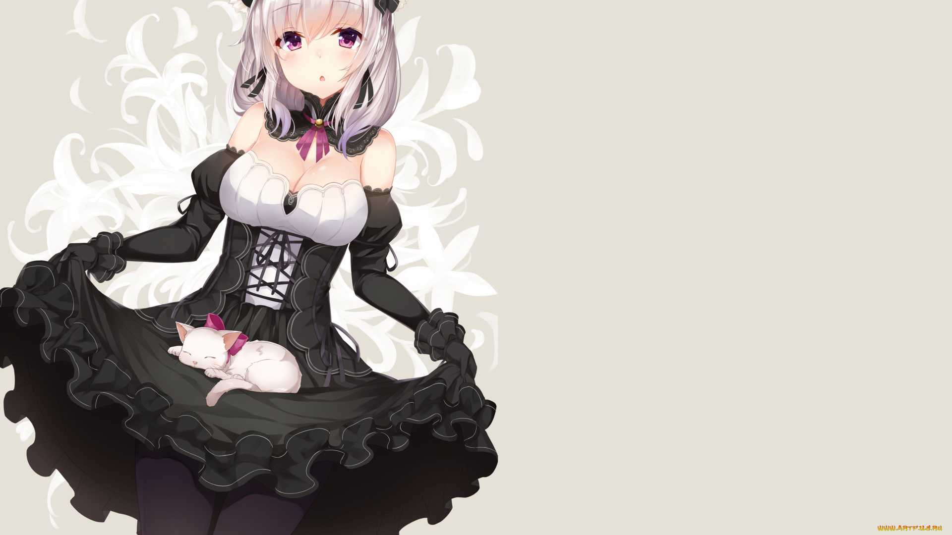 аниме, животные, , существа, девушка