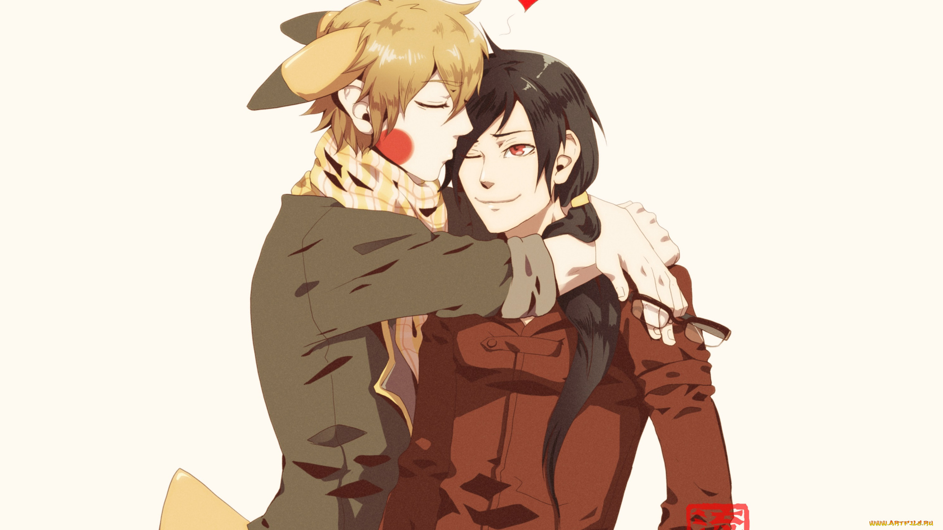 аниме, животные, , существа, парочка