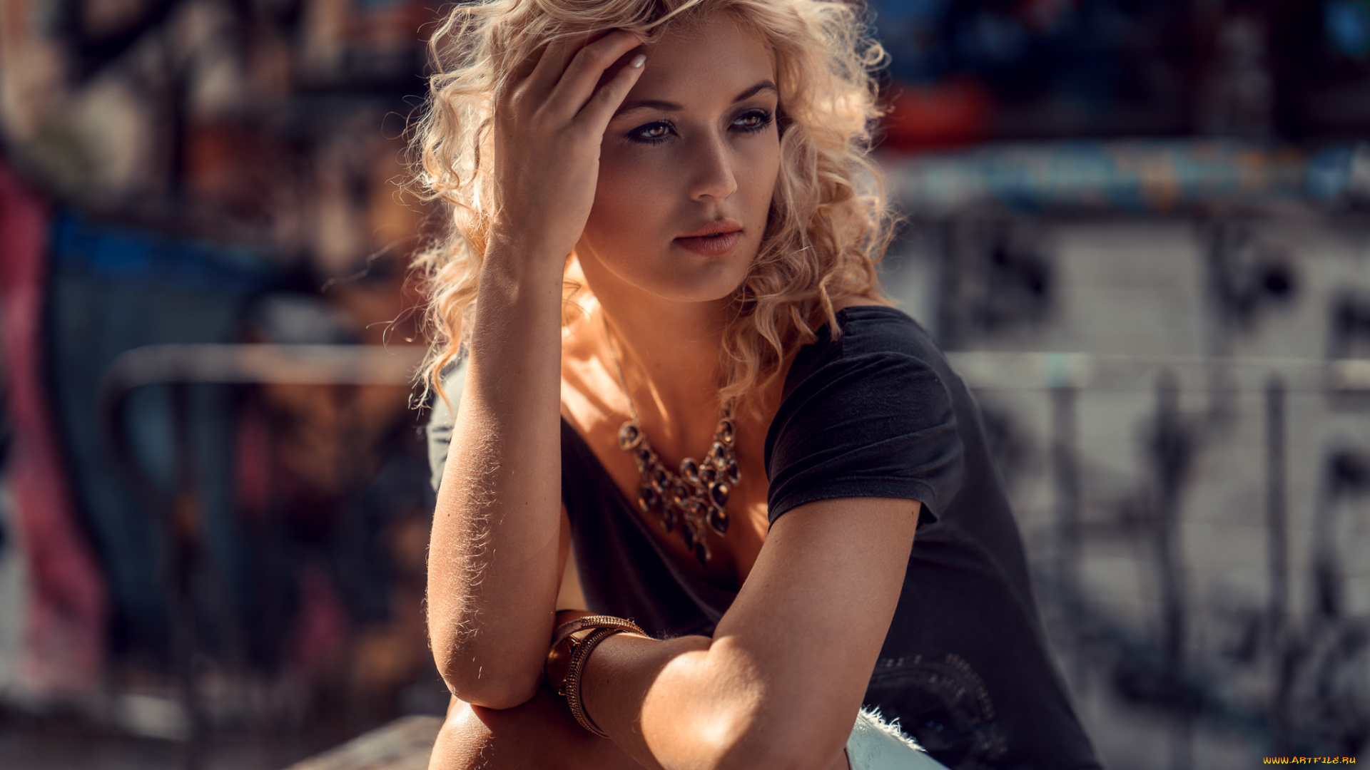 девушки, -unsort, , блондинки, , светловолосые, взгляд, лицо