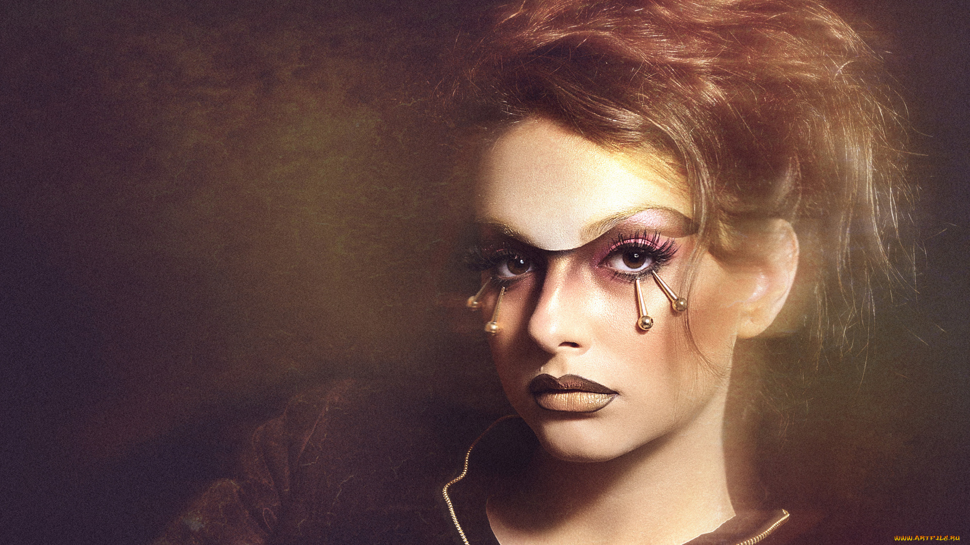 девушки, -unsort, , креатив, макияж