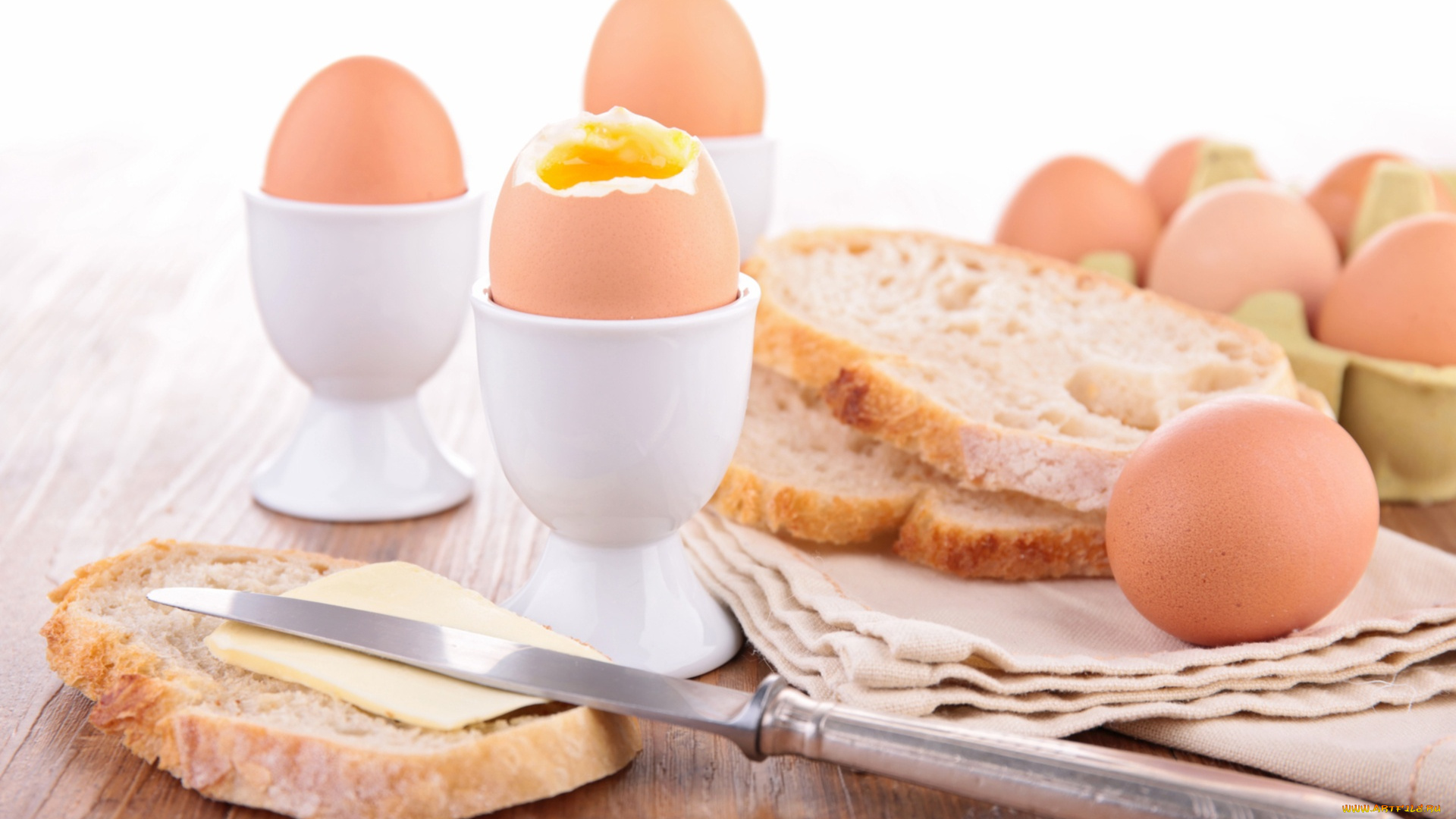 еда, Яйца, хлеб, яйца, масло