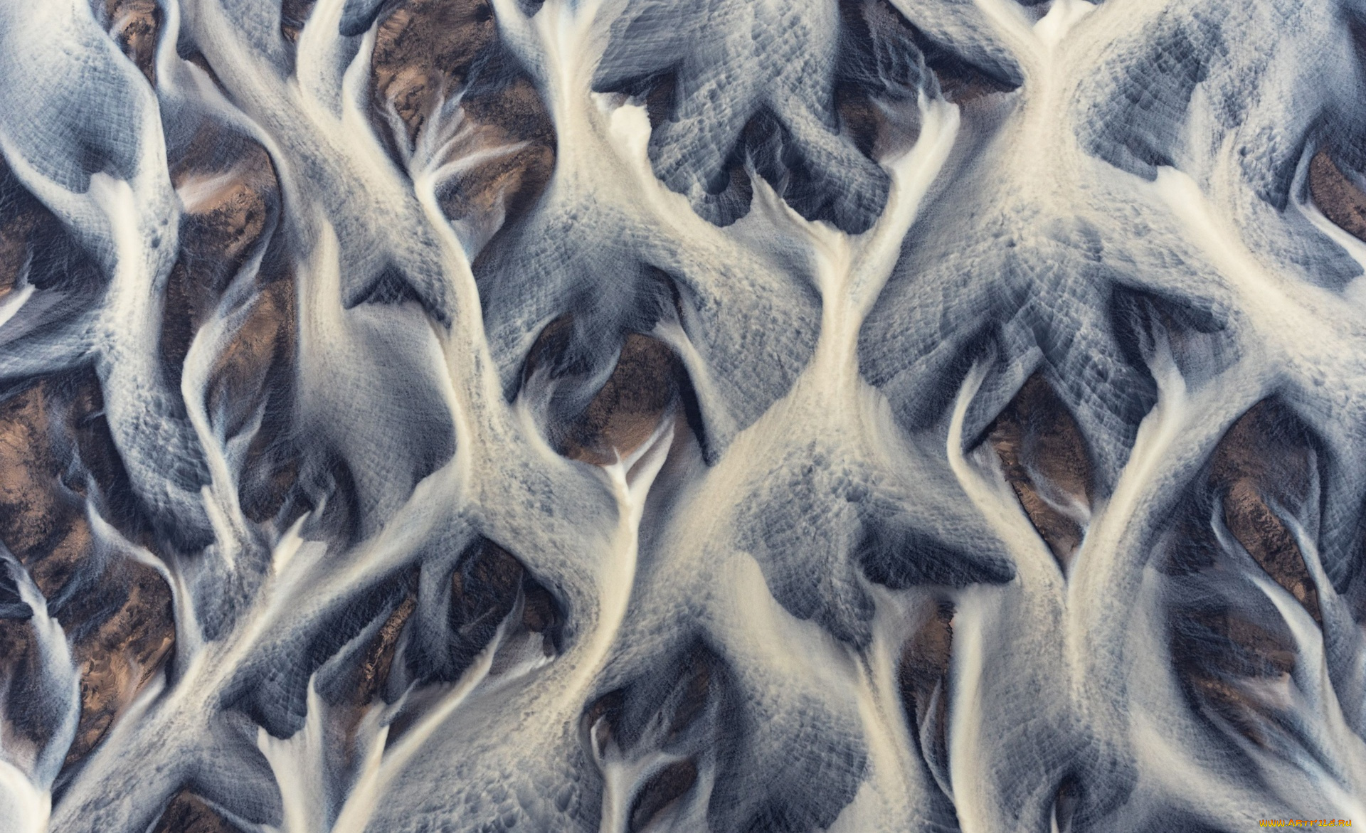 ледниковые, реки, исландии, природа, айсберги, и, ледники, панорама, лед, исландия, реки