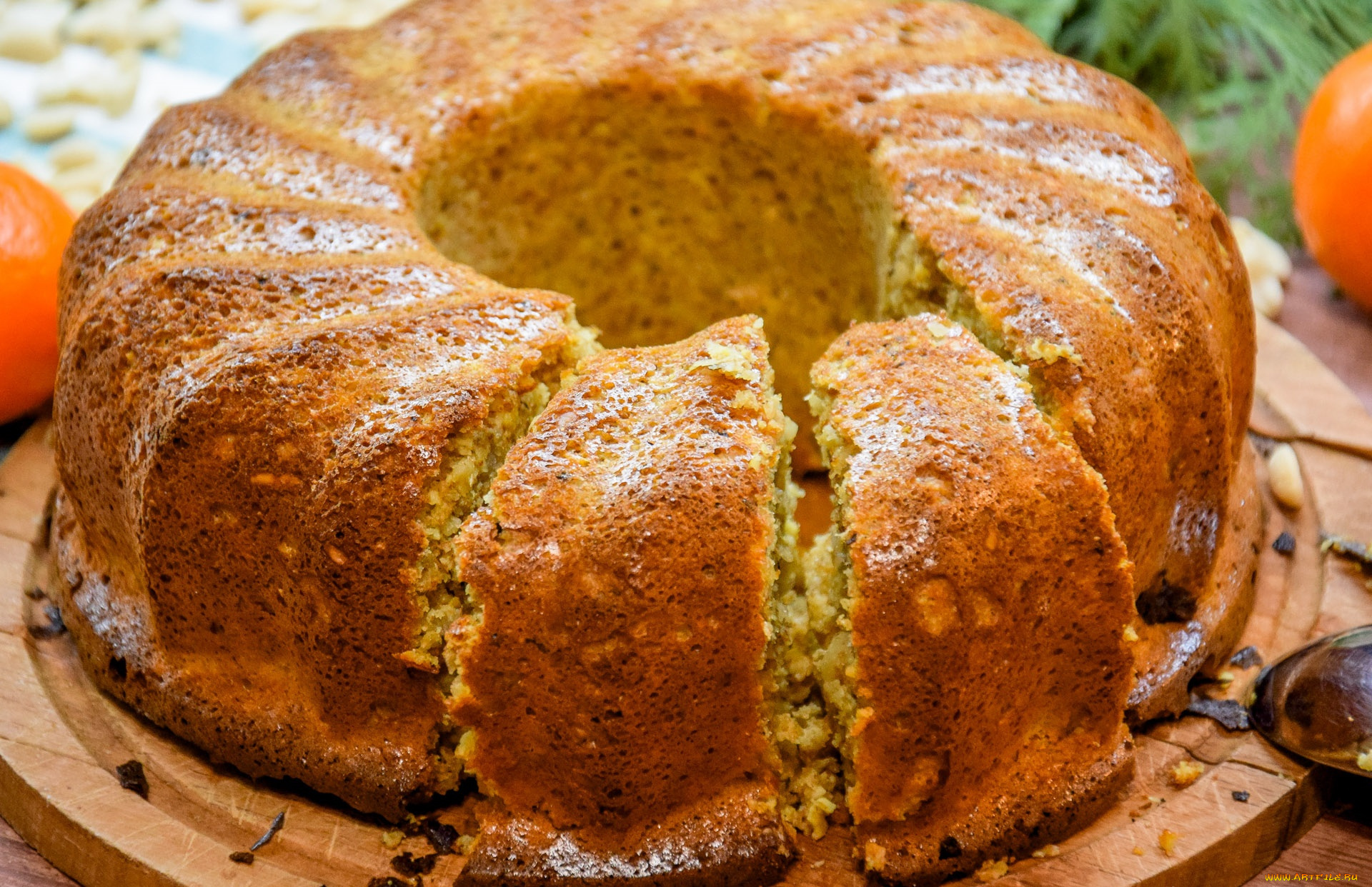 еда, пироги, выпечка, тыквенный, кекс