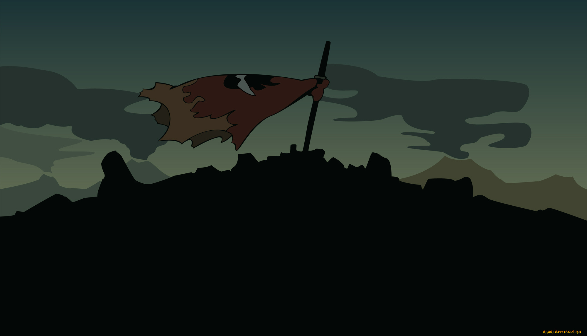 аниме, tengen, toppa, gurren-lagann, плащ