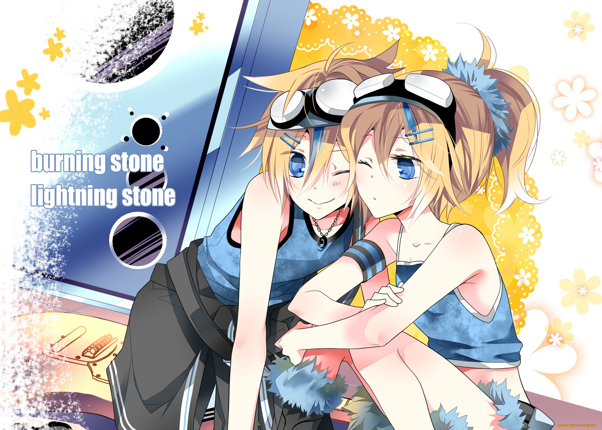 аниме, vocaloid, kagamine, mirrors