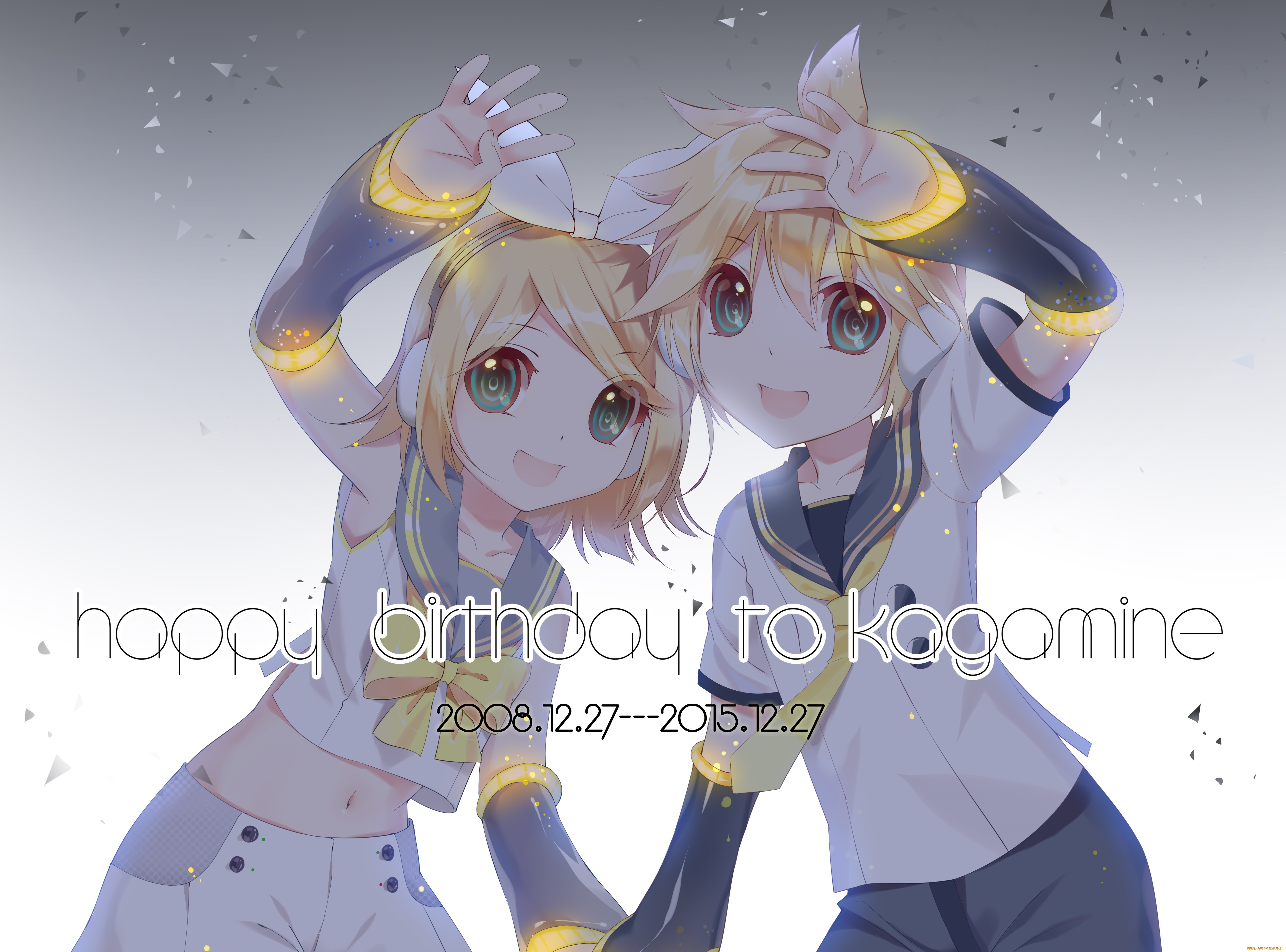 аниме, vocaloid, kagamine, mirrors