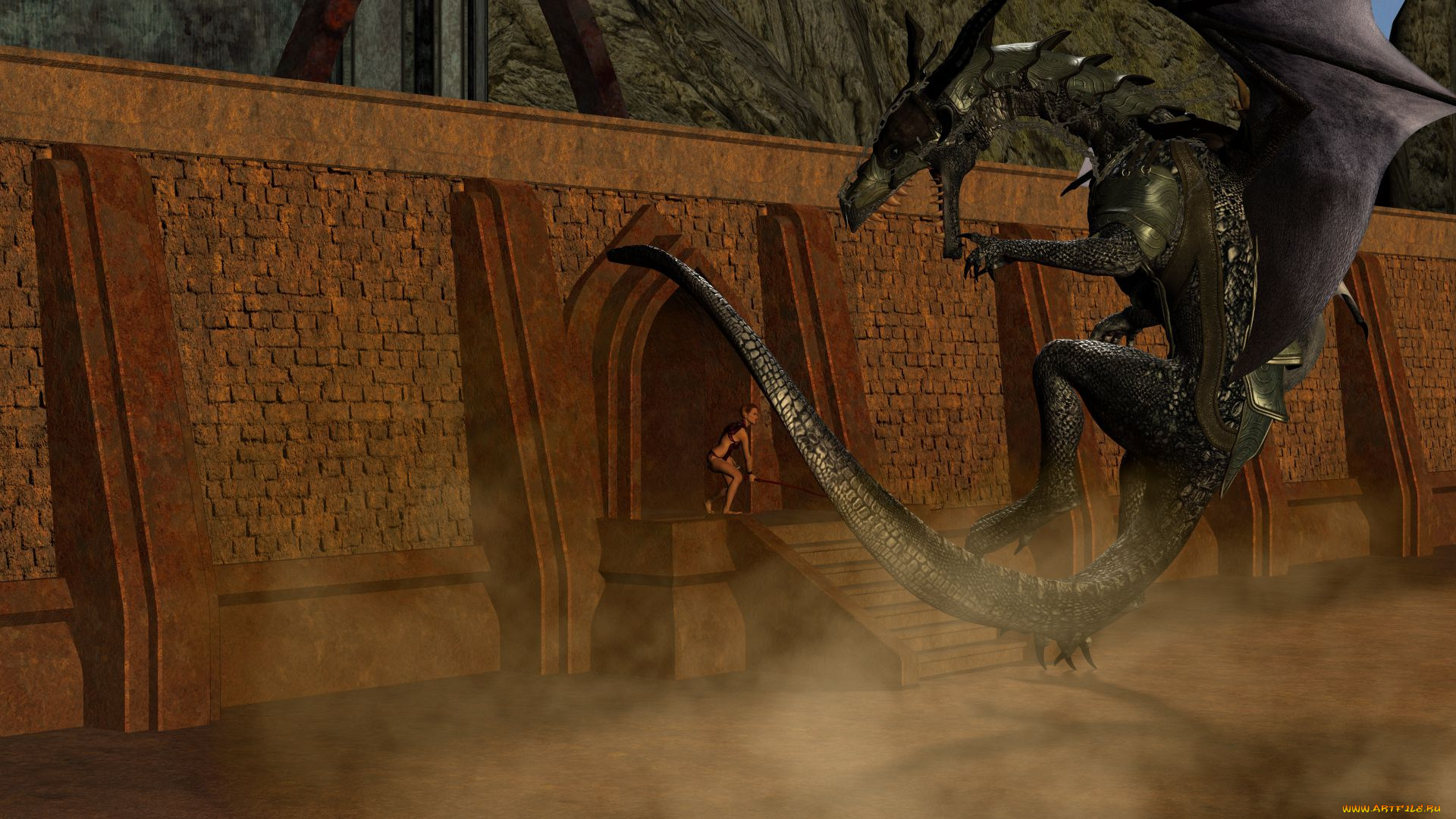 3д, графика, фантазия, , fantasy, девушка, фон, взгляд