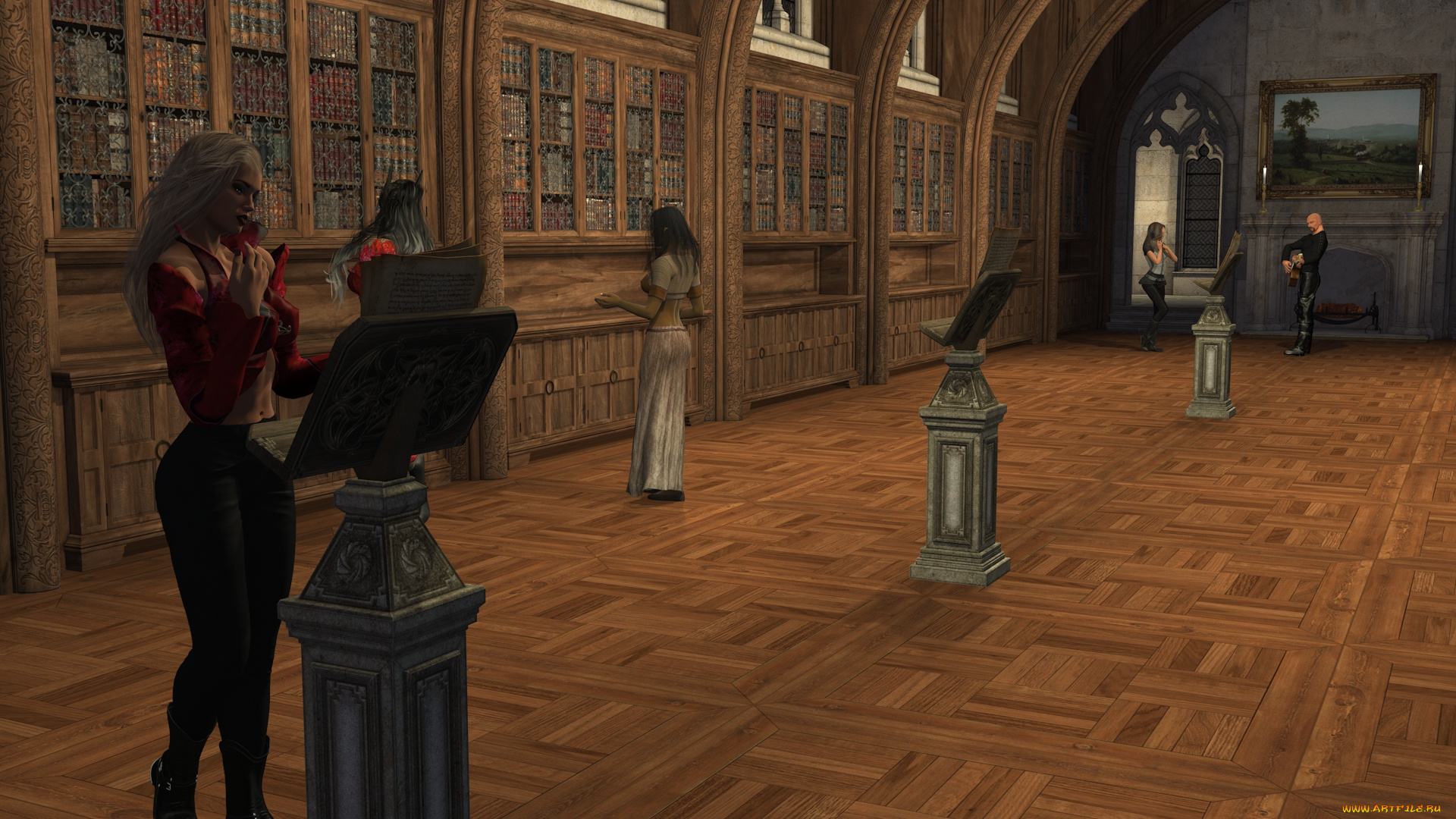 3д, графика, фантазия, , fantasy, девушки, фон, взгляд