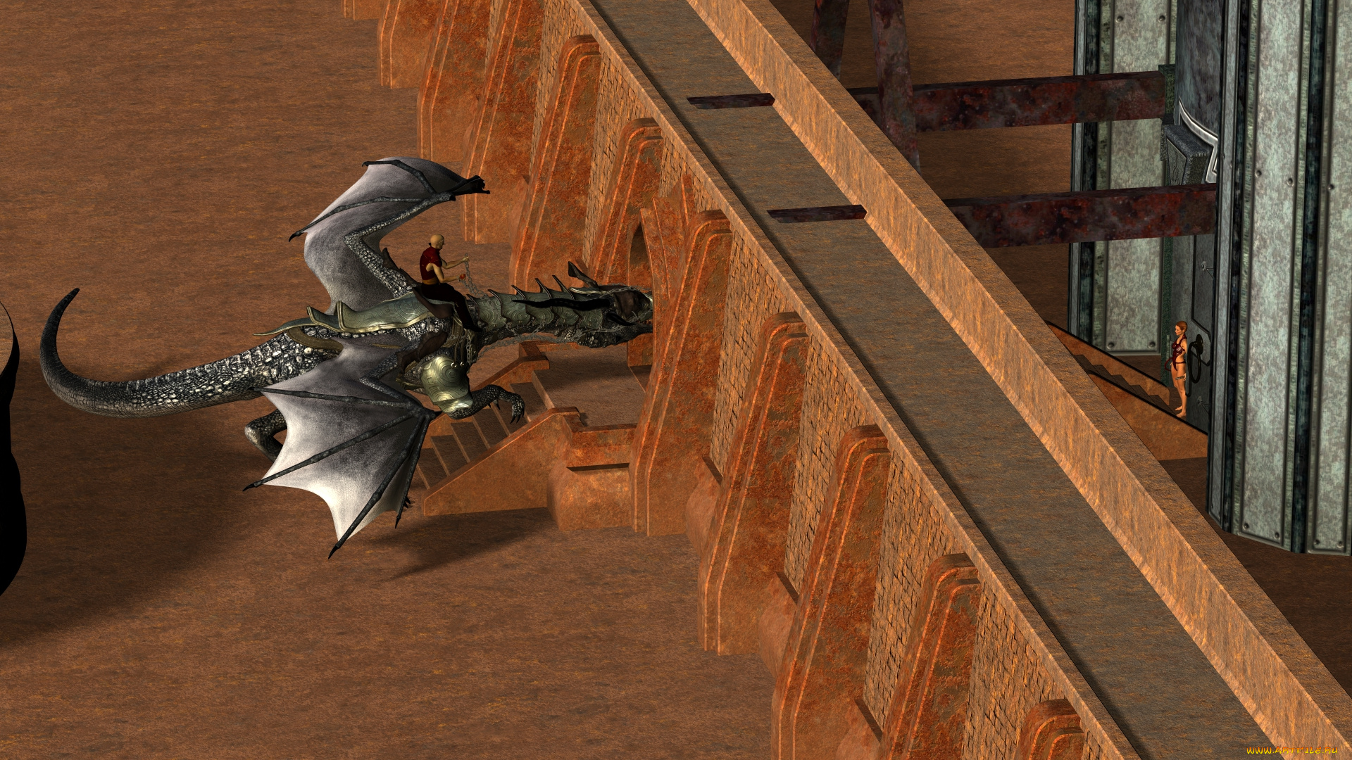 3д, графика, фантазия, , fantasy, фон, взгляд, девушка