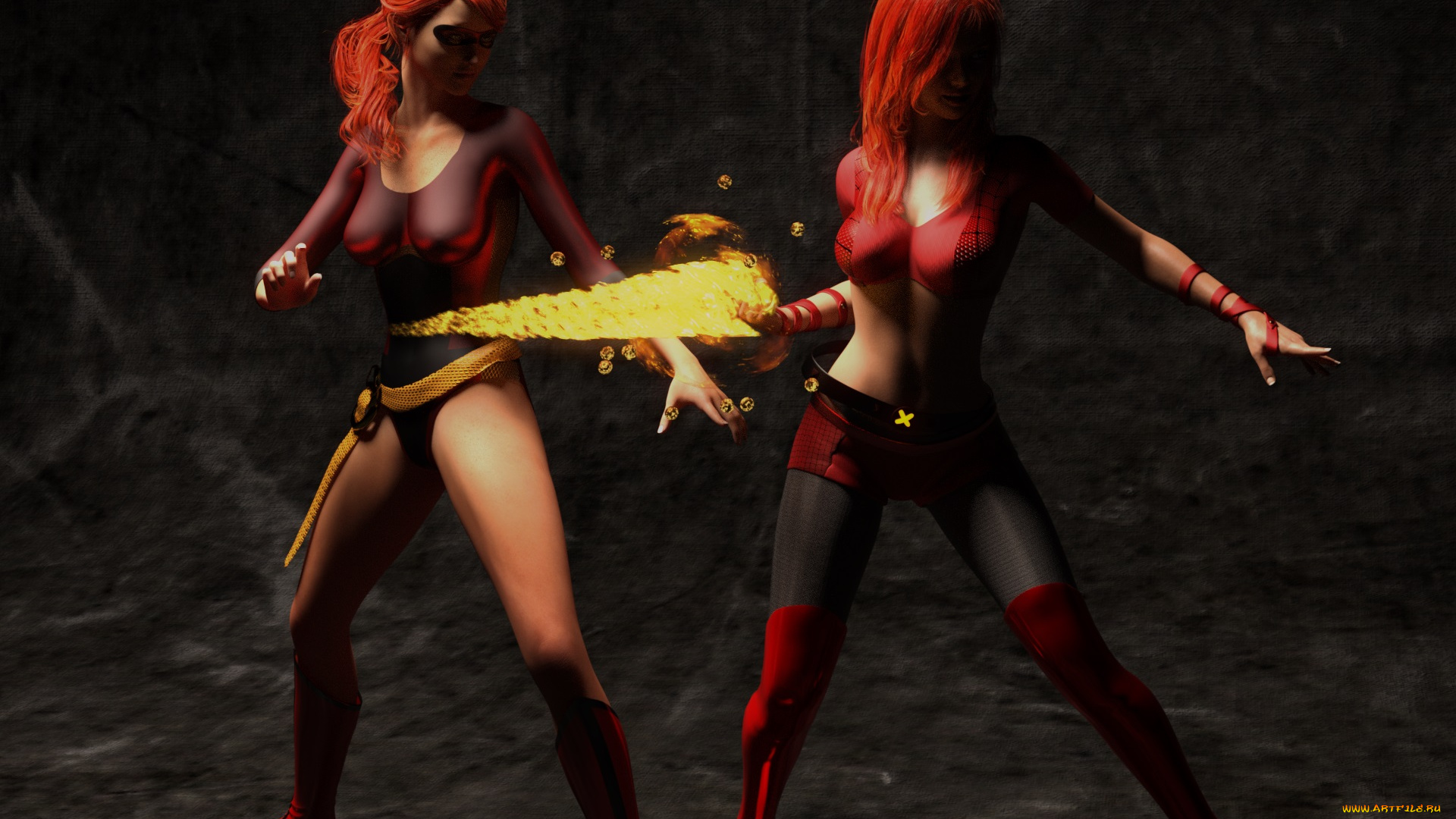 3д, графика, фантазия, , fantasy, фон, взгляд, девушки