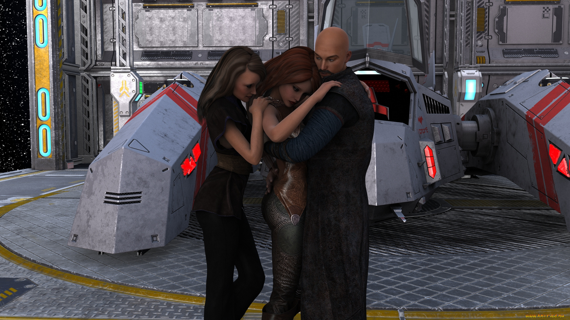 3д, графика, фантазия, , fantasy, фон, взгляд, девушка