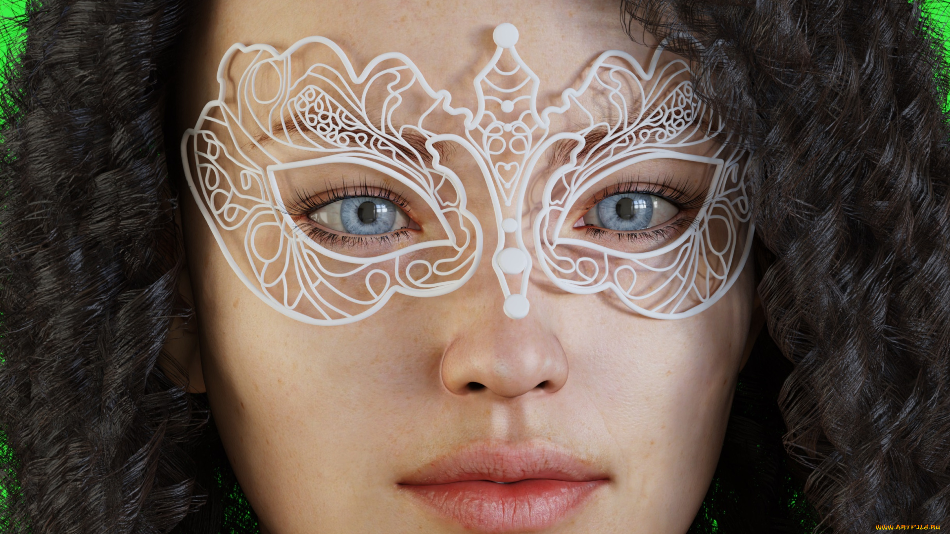 3д, графика, портрет, , portraits, девушка, фон, взгляд