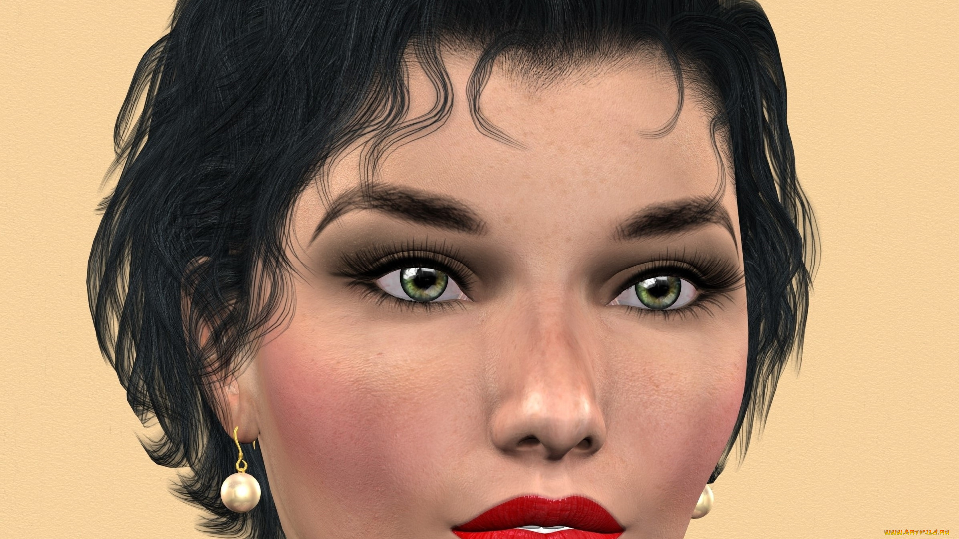 3д, графика, портрет, , portraits, фон, девушка, взгляд