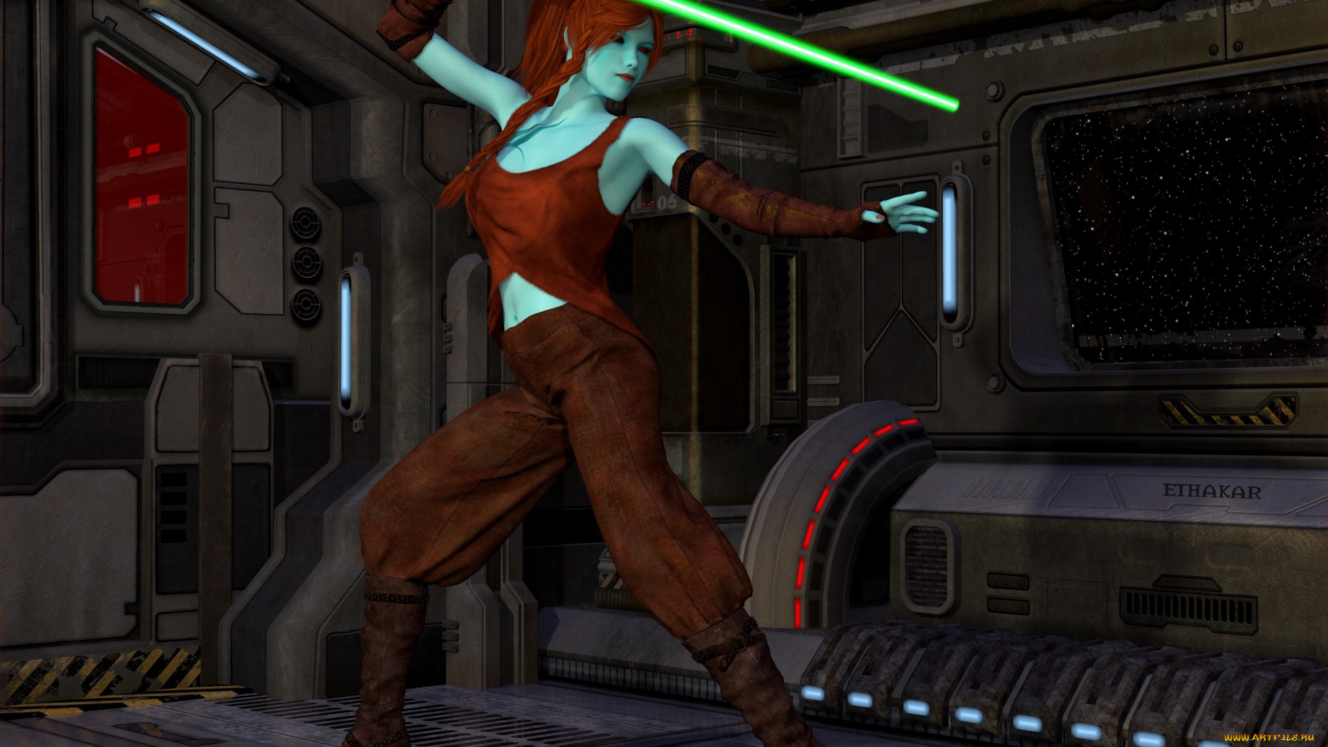 3д, графика, существа, , creatures, девушка, взгляд, фон