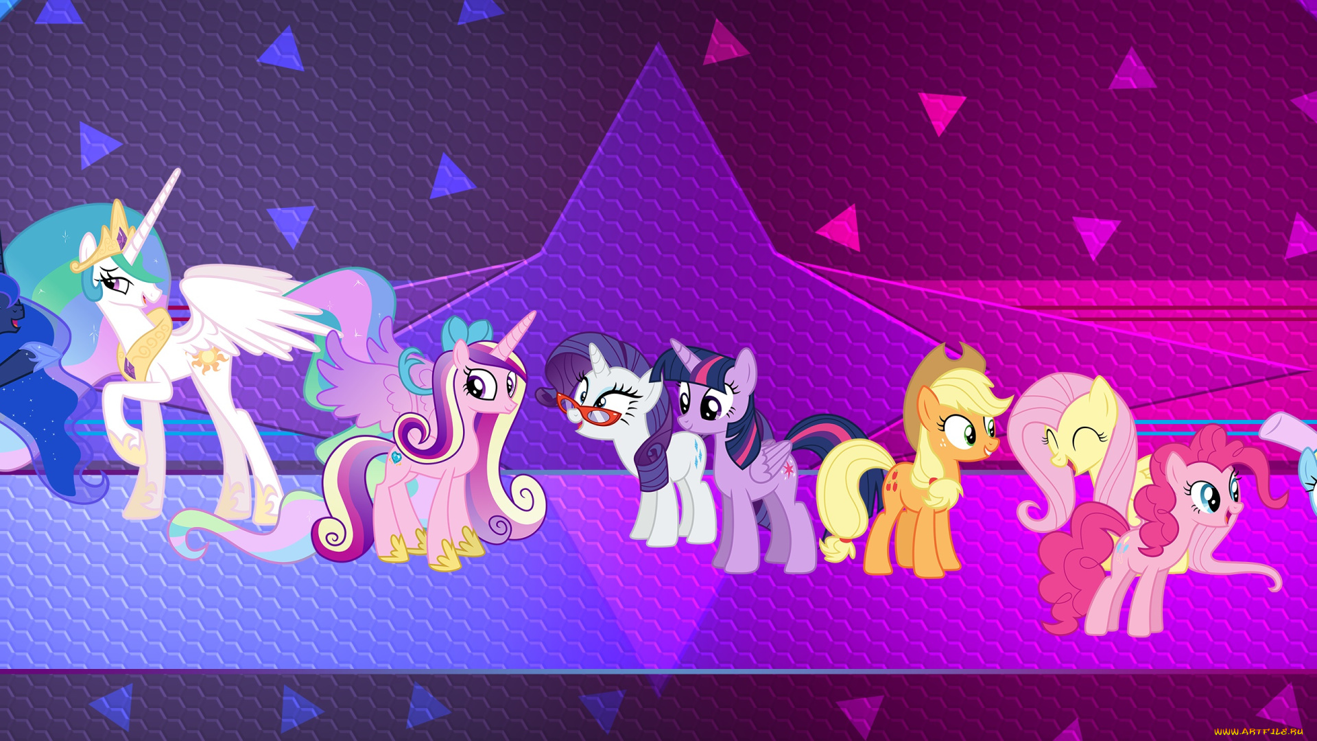 мультфильмы, my, little, pony, фон, пони