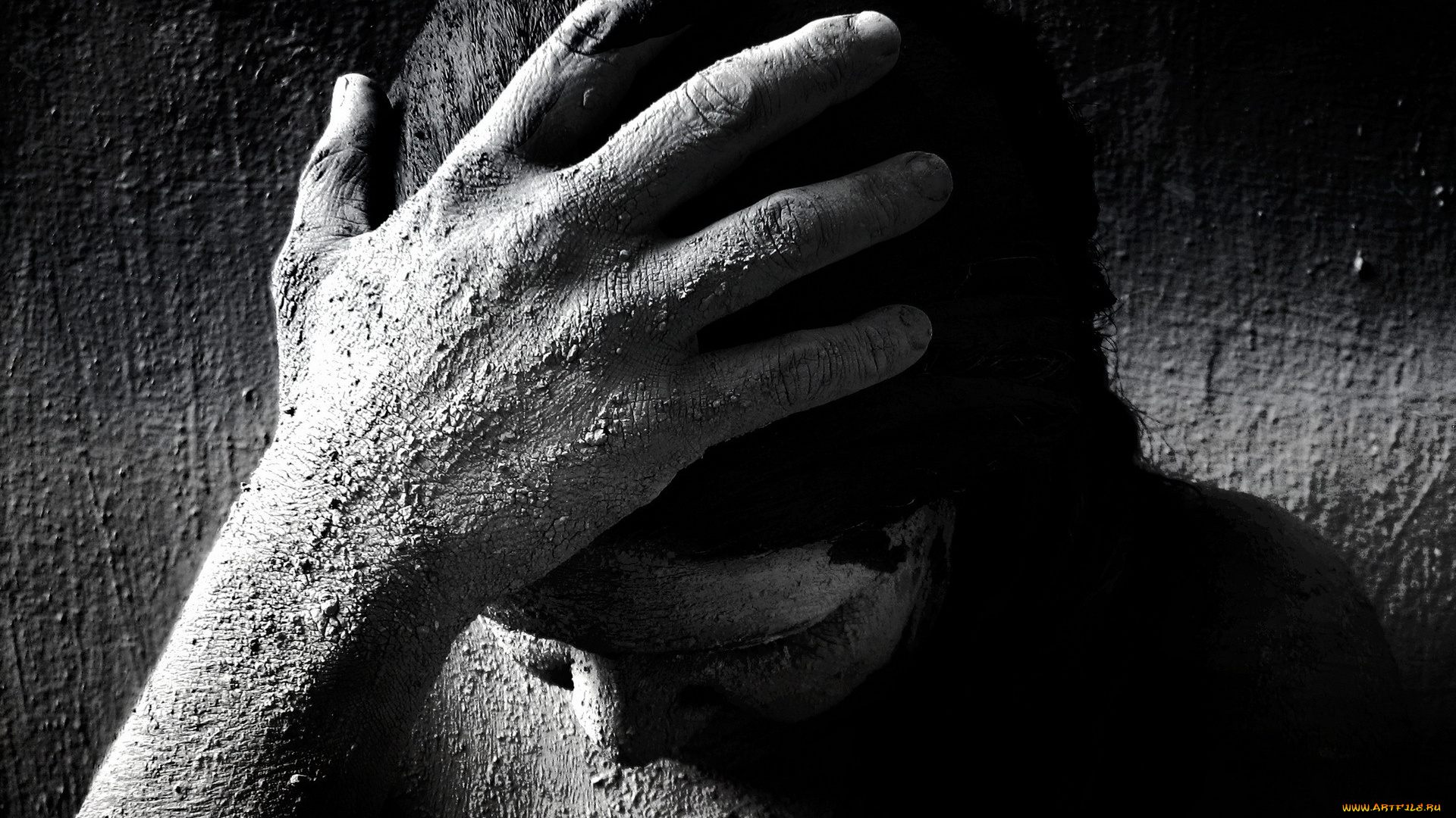 разное, компьютерный, дизайн, стена, рука, девушка