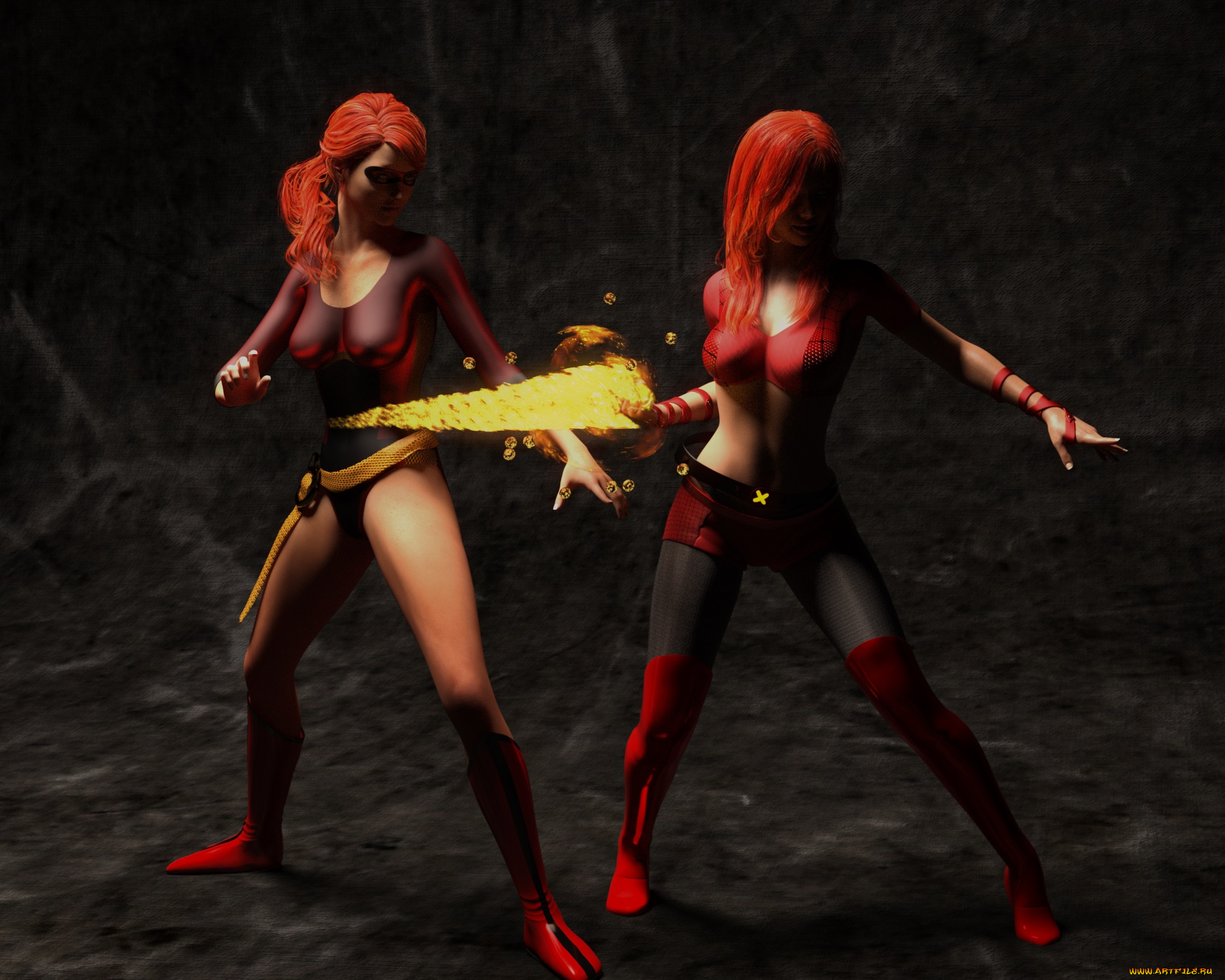 3д, графика, фантазия, , fantasy, фон, взгляд, девушки