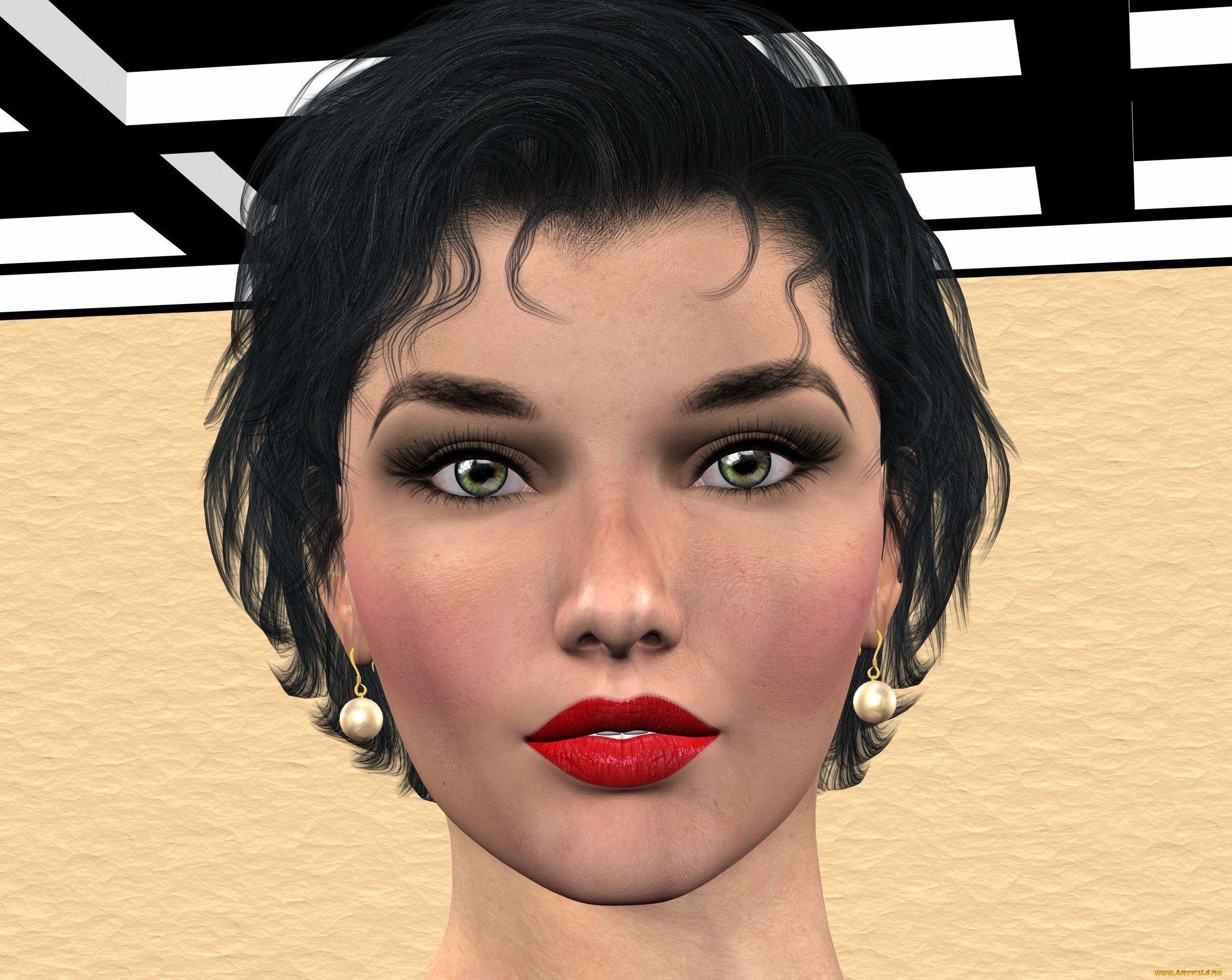 3д, графика, портрет, , portraits, фон, взгляд, девушка