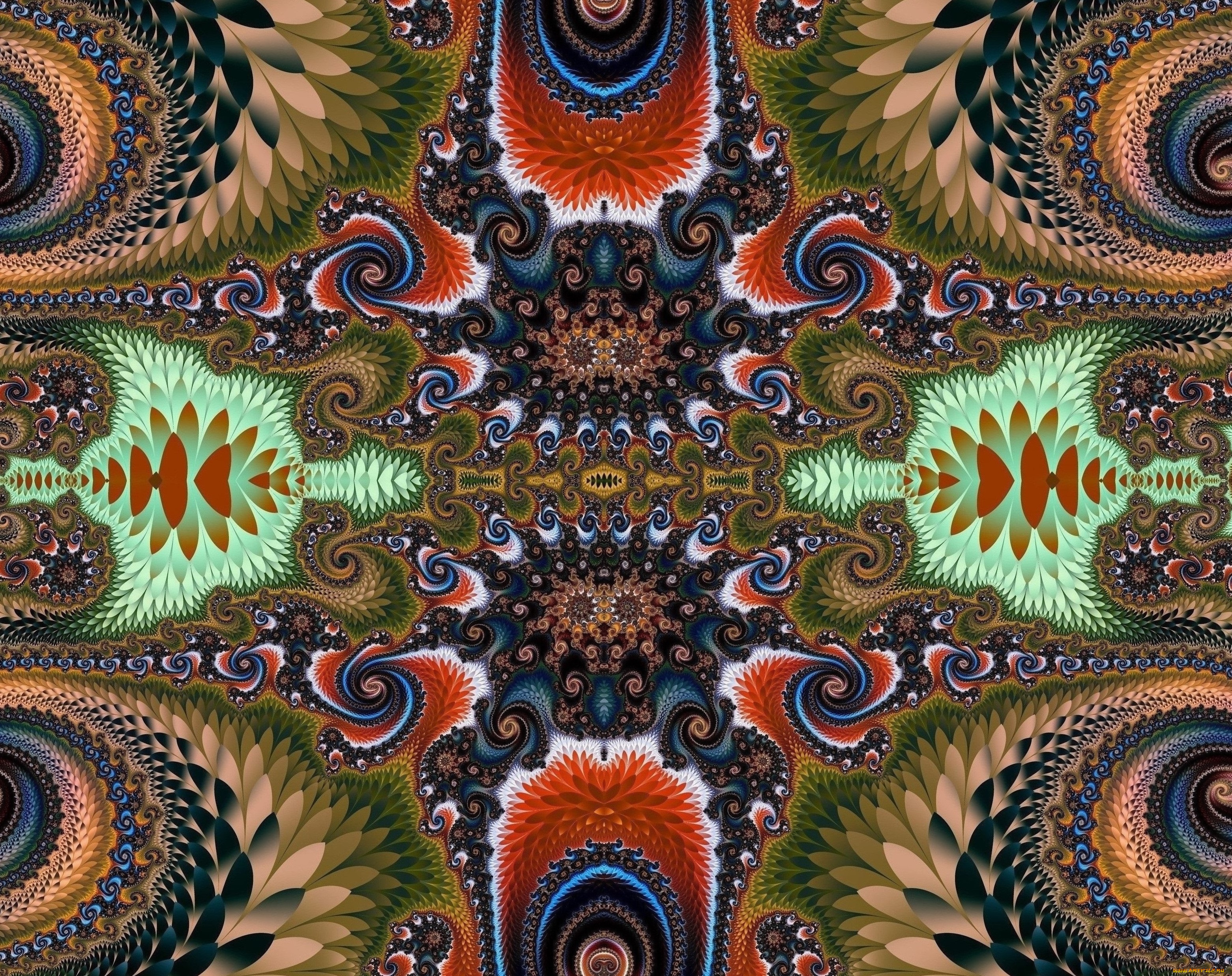 3д, графика, фракталы, , fractal, цвет, фон, узор