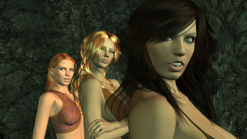 Картинка 3д+графика фантазия+ fantasy взгляд фон девушки