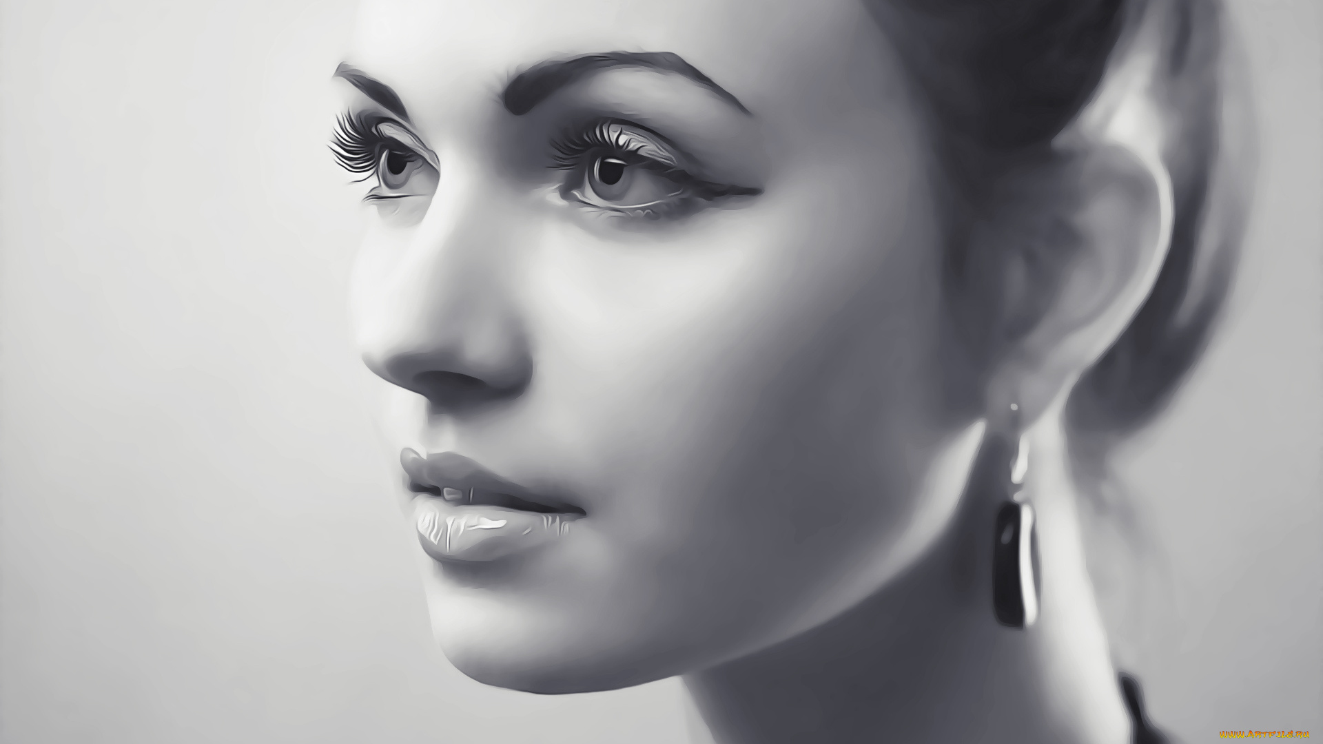 календари, компьютерный, дизайн, профиль, девушка, серьги, лицо, calendar, женщина, макияж, 2019