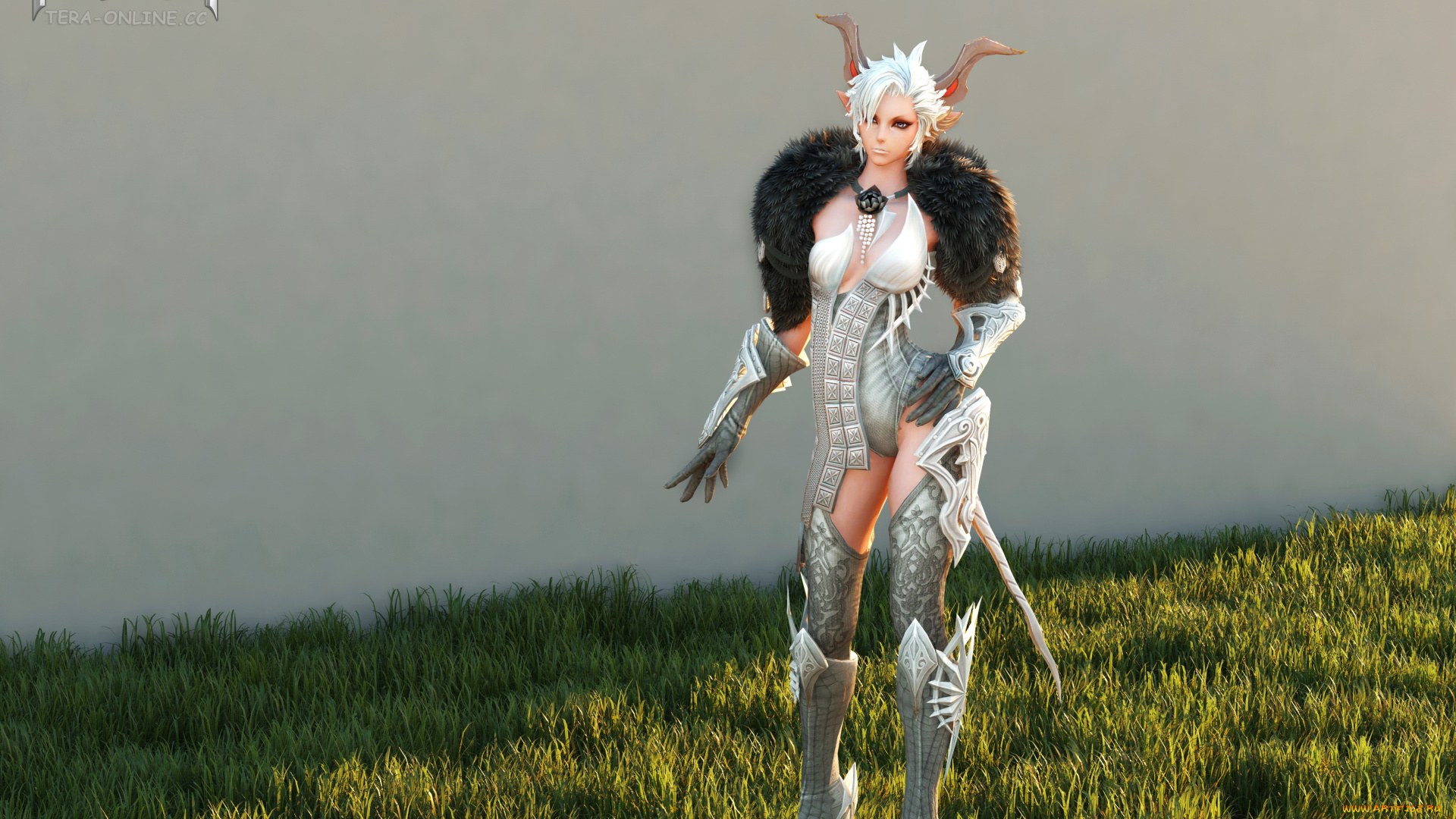 видео, игры, tera, , the, exiled, realm, of, arborea, взгляд, фон, девушка, униформа, рога