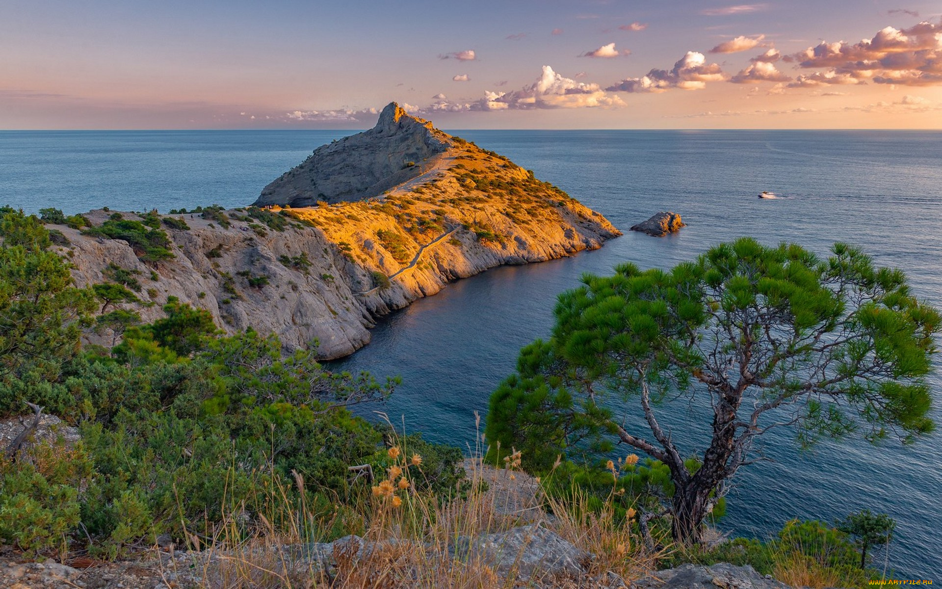 природа, побережье, простор