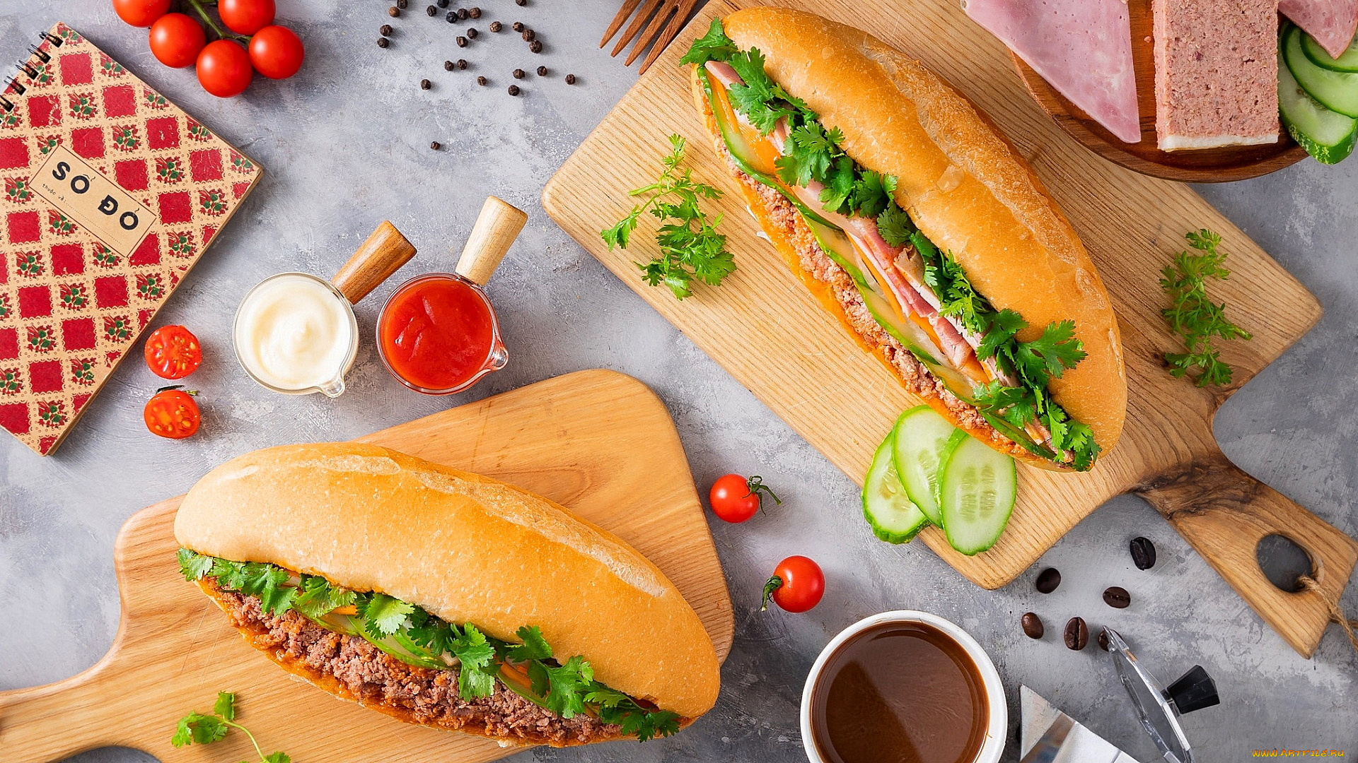 еда, бутерброды, , гамбургеры, , канапе, сэндвич, кетчуп