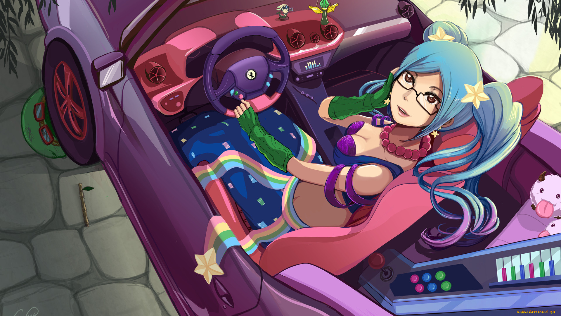 видео, игры, league, of, legends, sona, машина