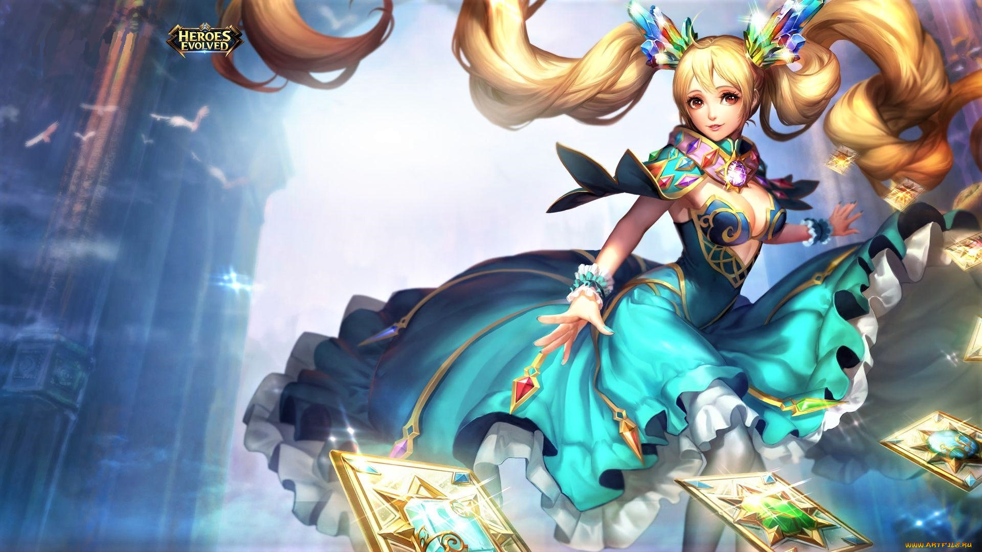 видео, игры, heroes, evolved, девушка, карты