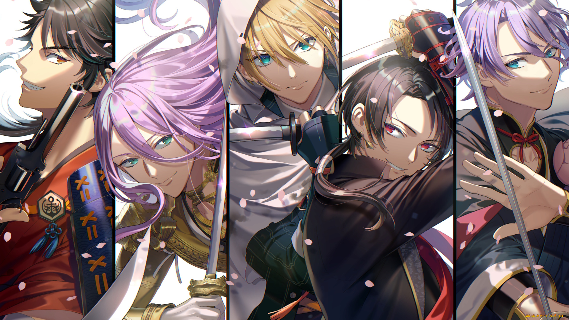 аниме, touken, ranbu, танец, мечей